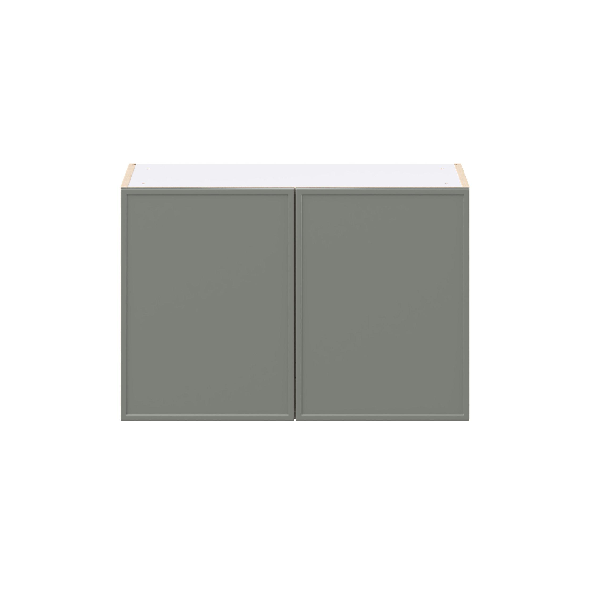 Linden 30 in. Painted Moss Green Bridge Wall Cabinet