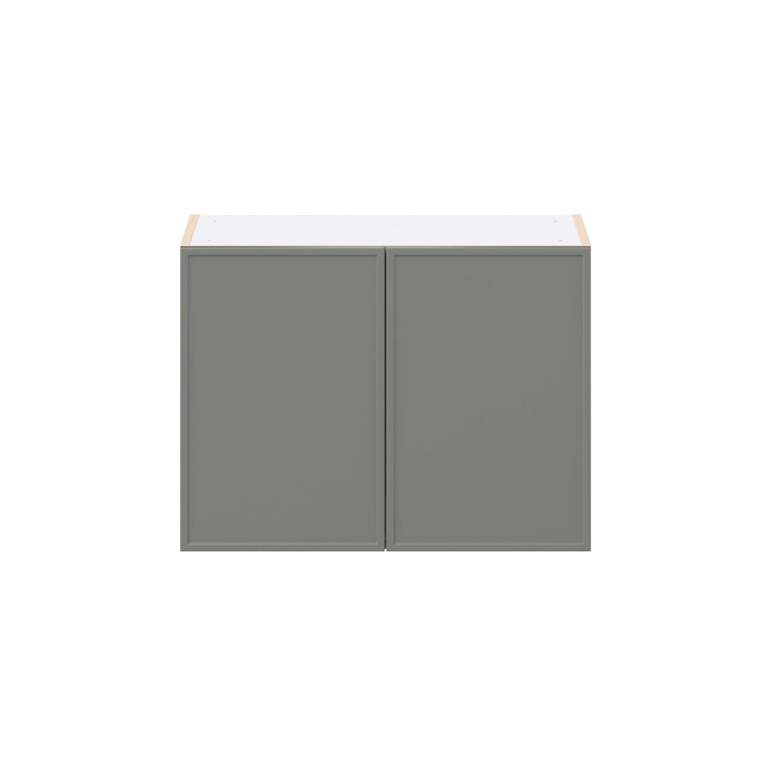 Linden 27 in. Painted Moss Green Bridge Wall Cabinet