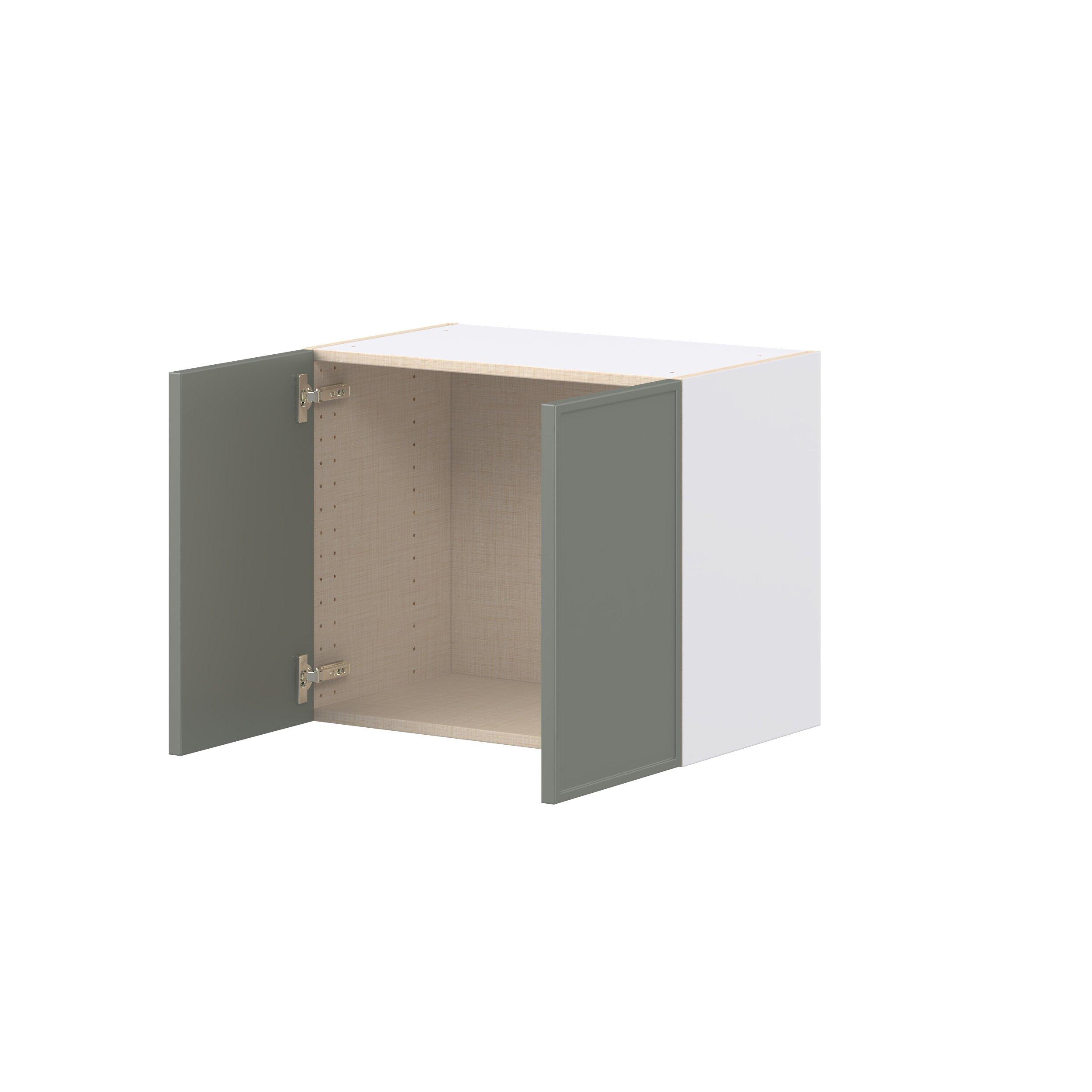 Linden 24 in. Painted Moss Green Bridge Wall Cabinet