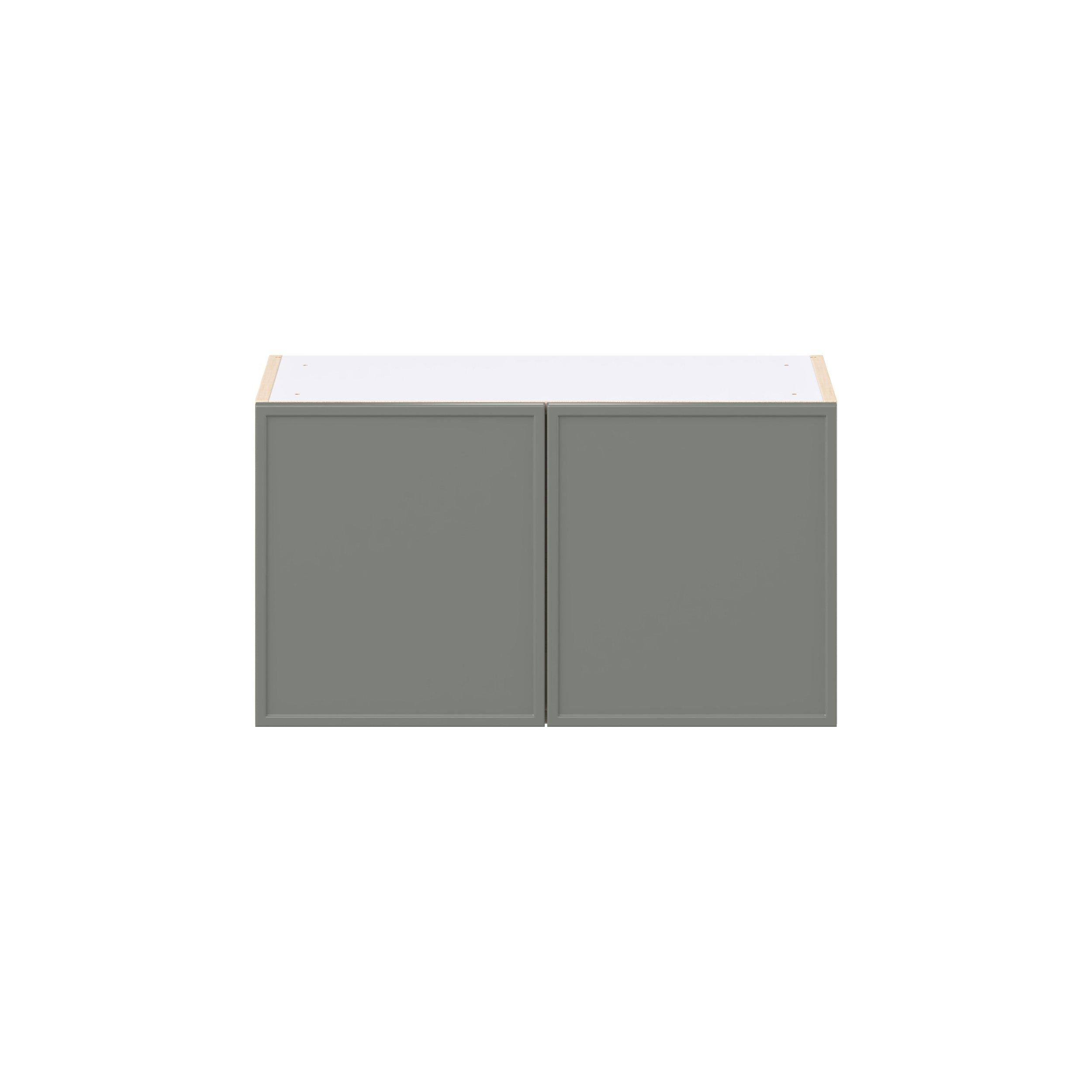 Linden 27 in. Painted Moss Green Bridge Wall Cabinet