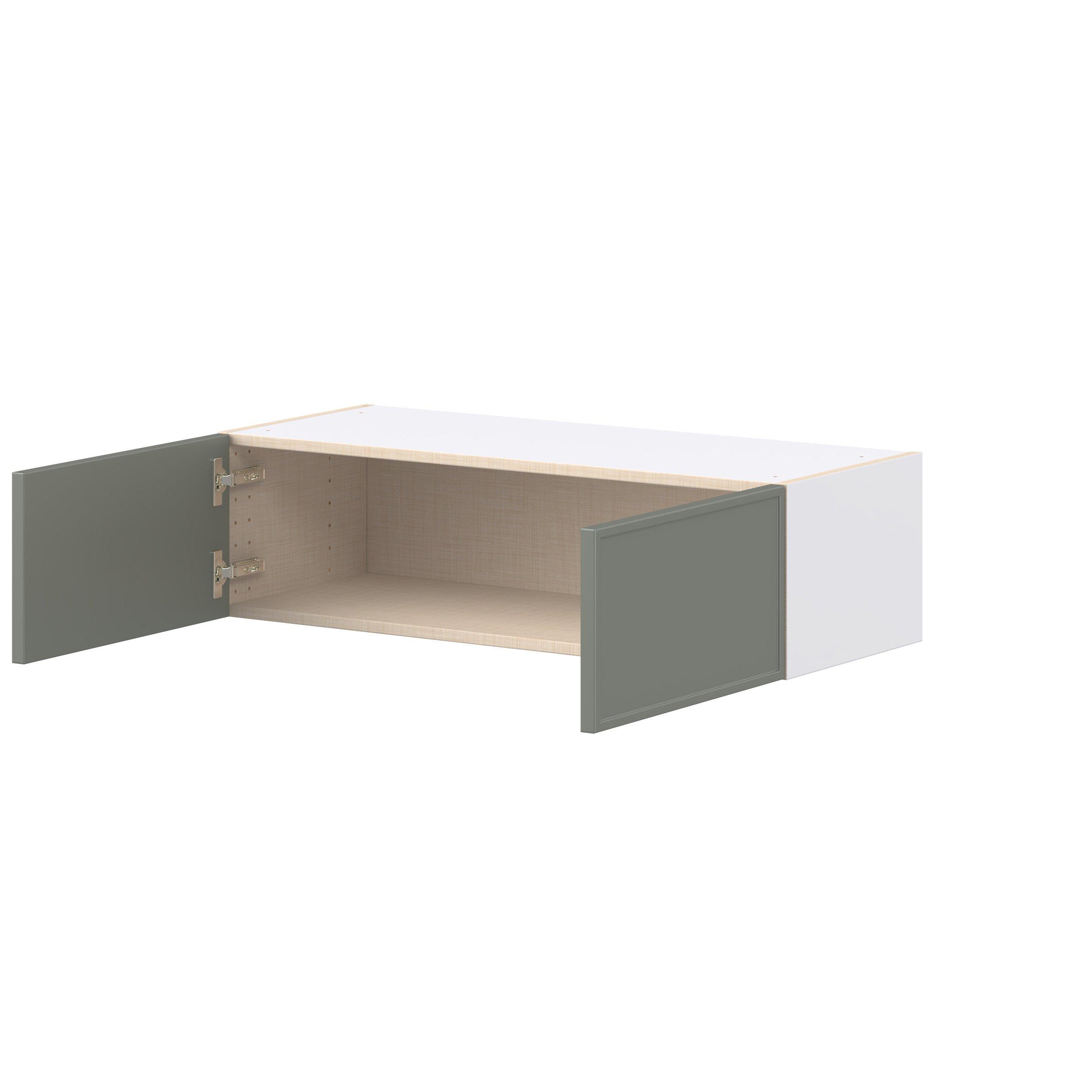 Linden 36 in. Painted Moss Green Bridge Wall Cabinet