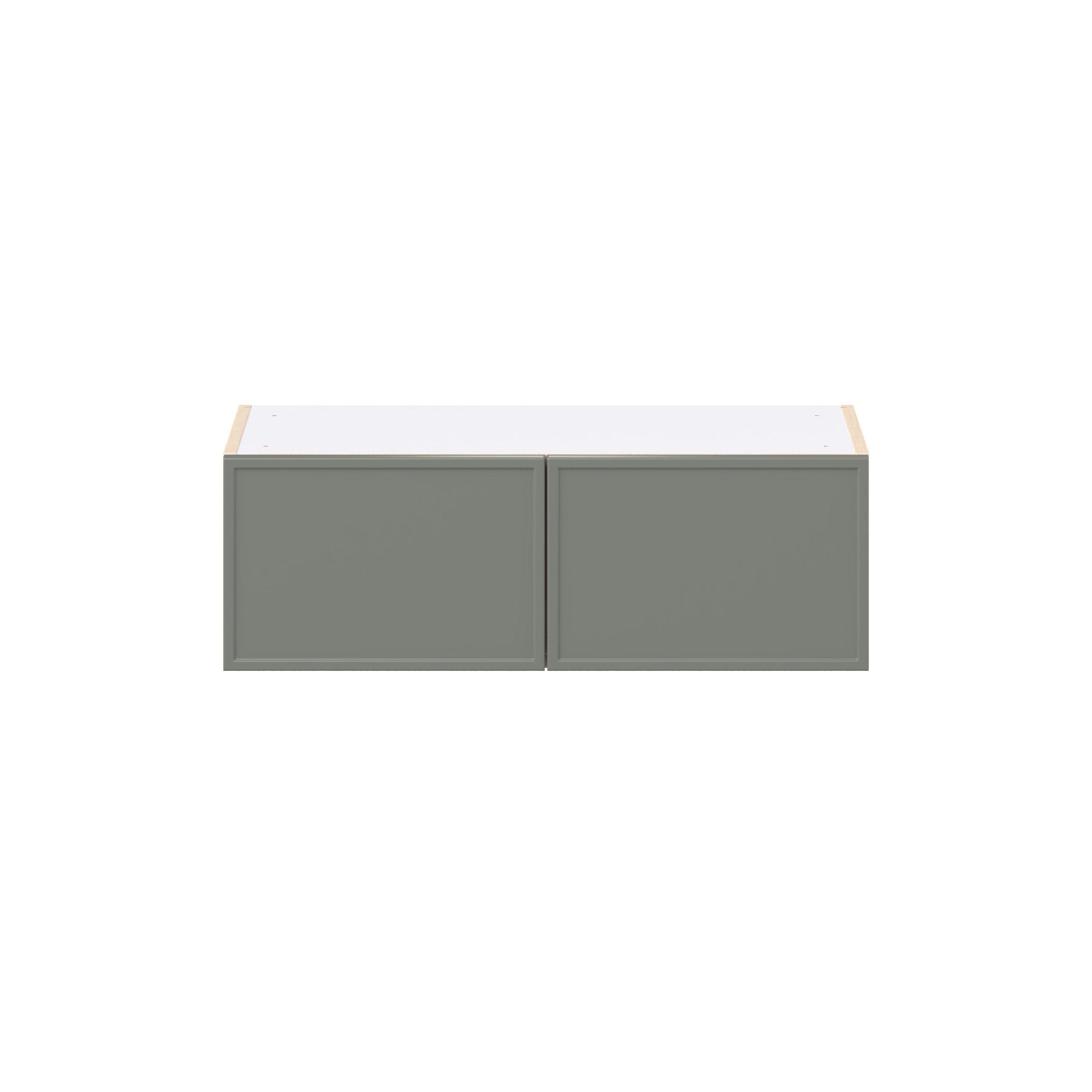 Linden 30 in. Painted Moss Green Bridge Wall Cabinet