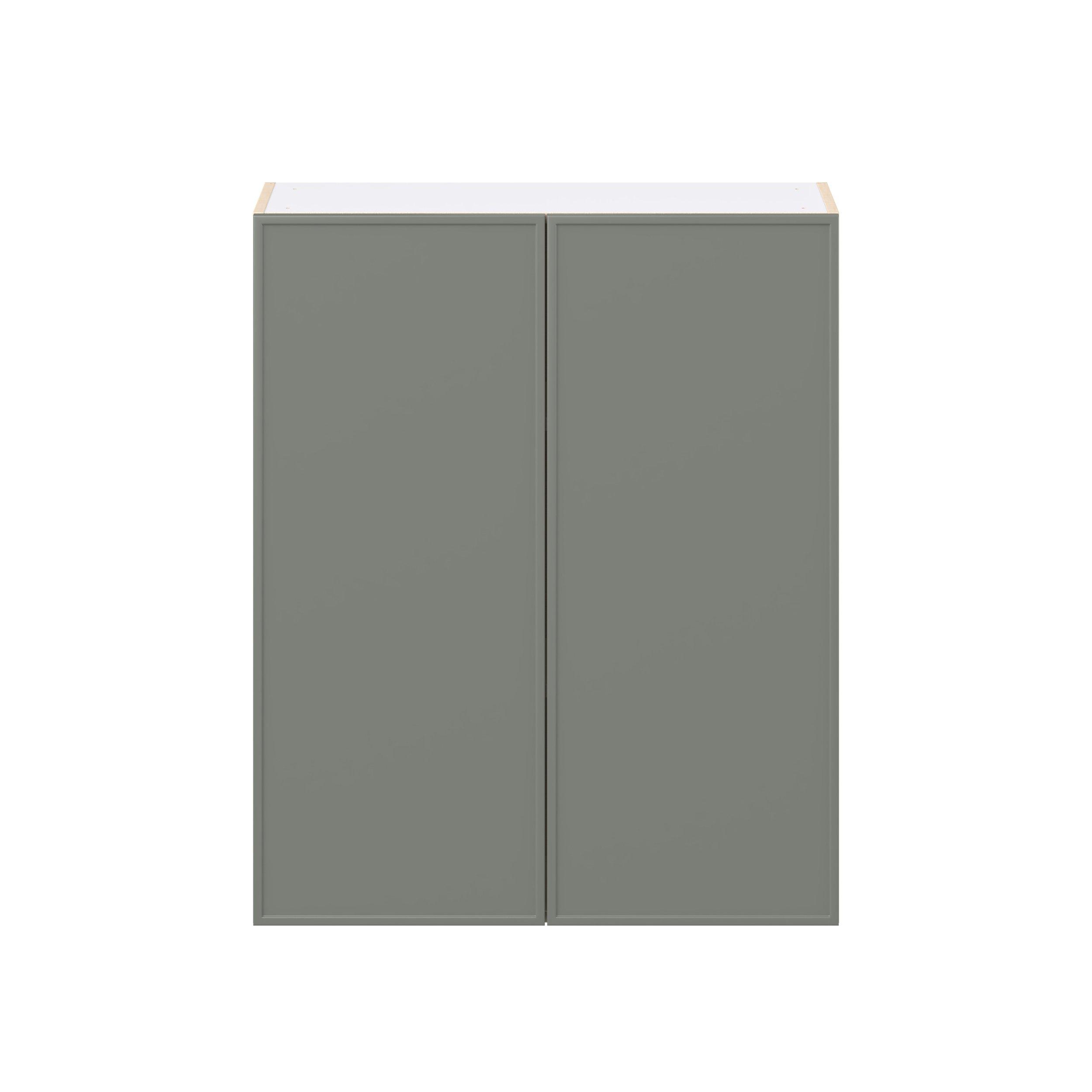 Linden 33 in. Painted Moss Green Door Wall Cabinet