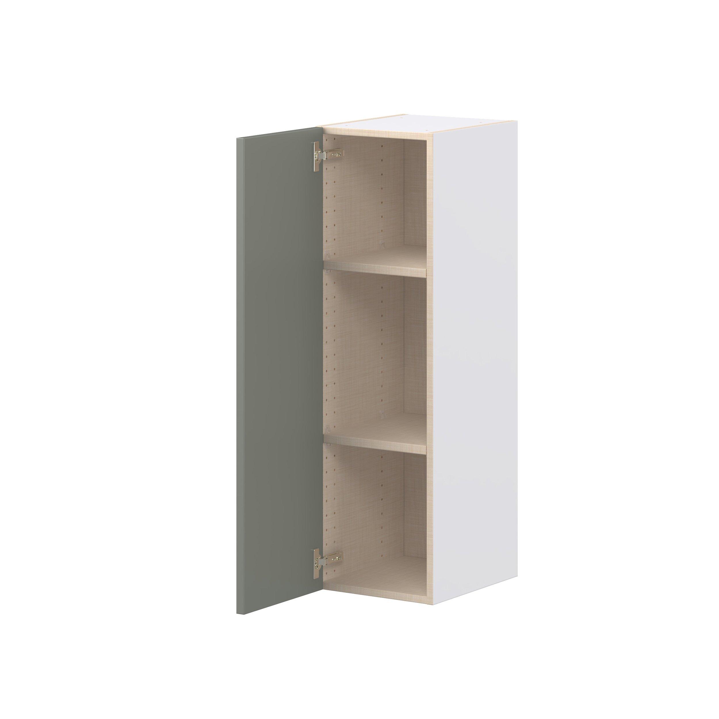 Linden 12 in. Painted Moss Green Door Wall Cabinet
