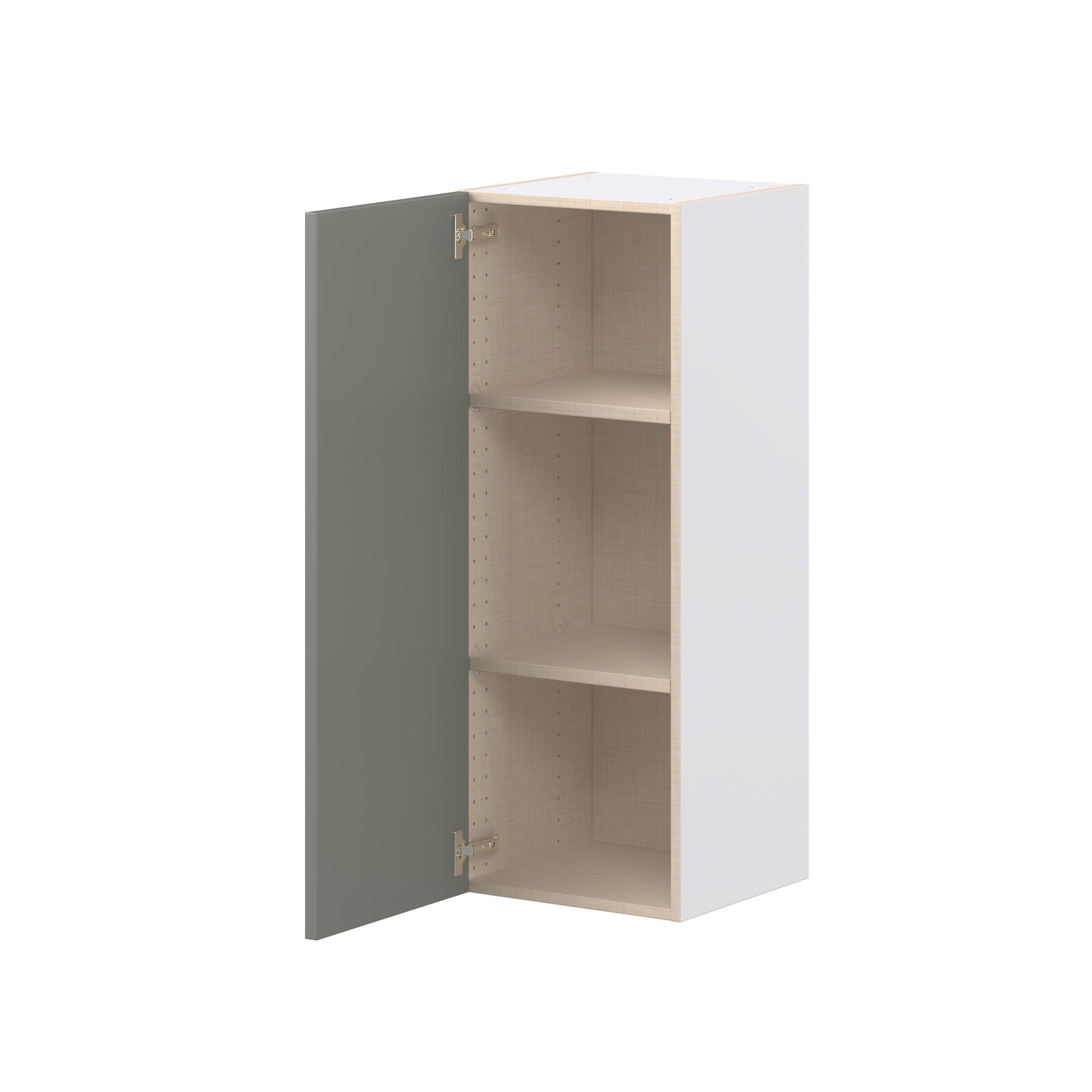 Linden 15 in. Painted Moss Green Door Wall Cabinet