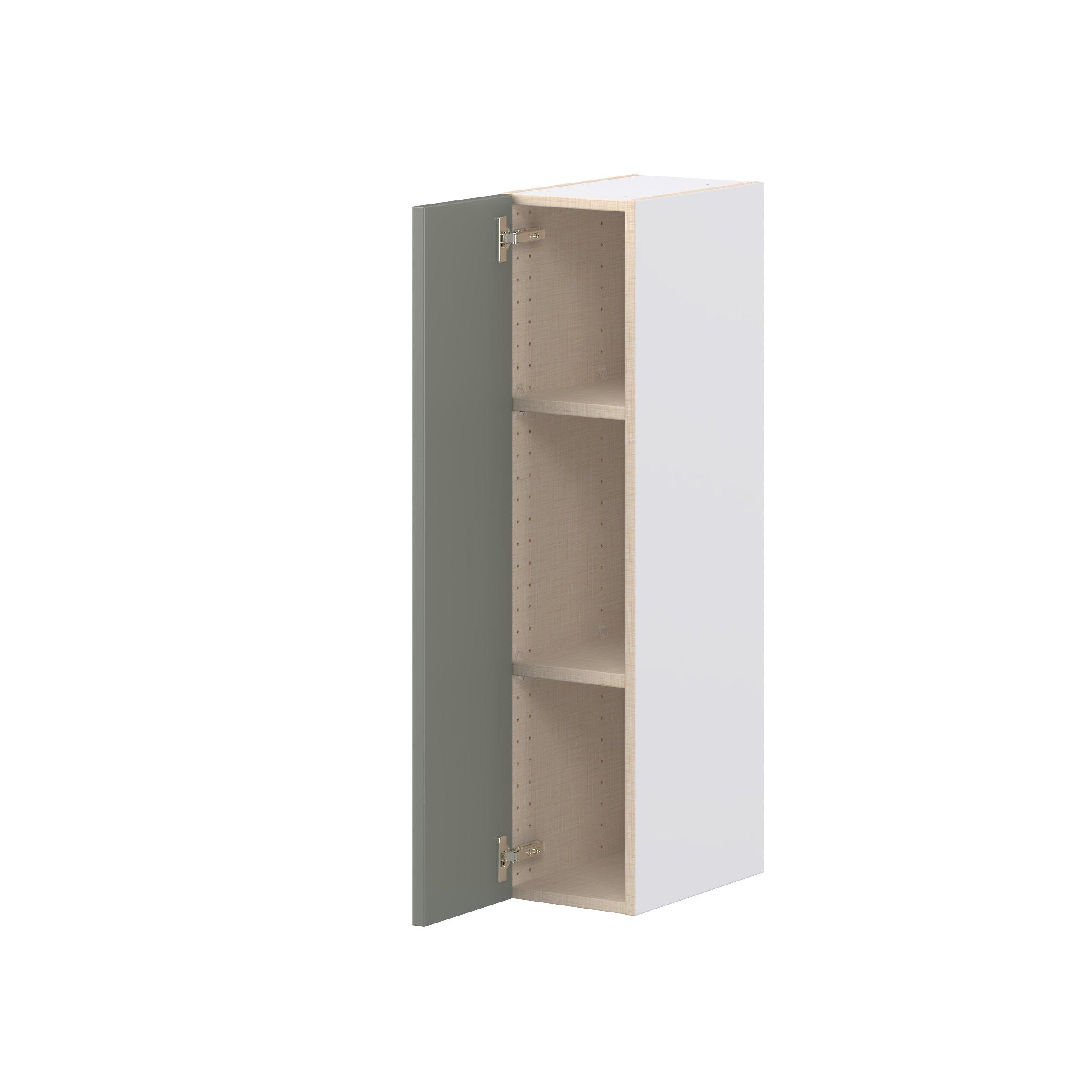 Linden 9 in. Painted Moss Green Door Wall Cabinet
