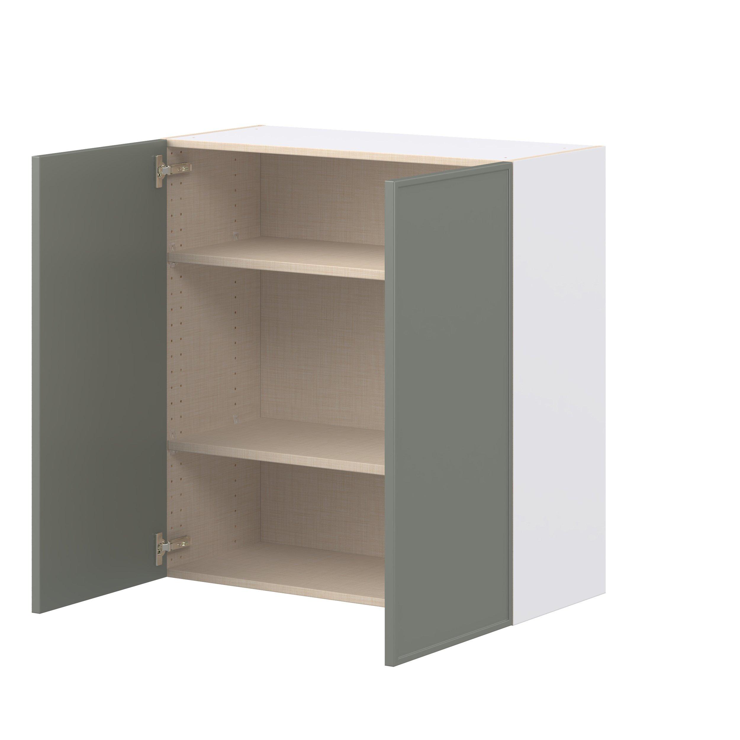 Linden 33 in. Painted Moss Green Door Wall Cabinet