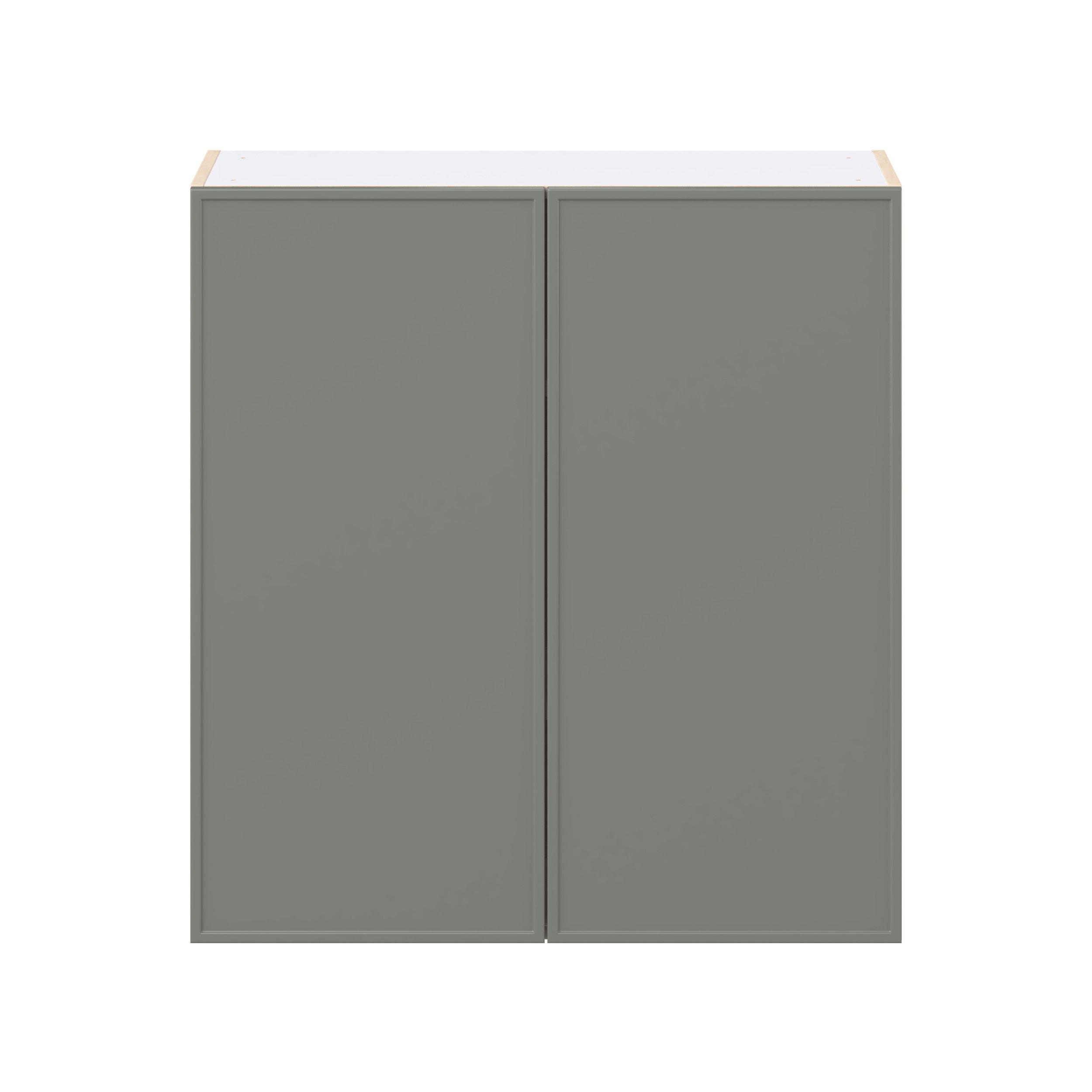 Linden 33 in. Painted Moss Green Door Wall Cabinet
