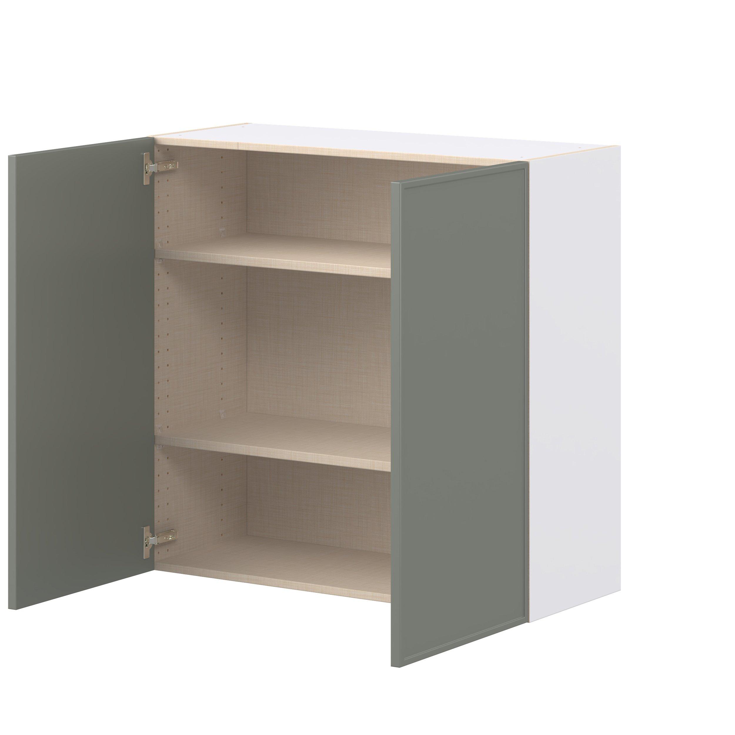 Linden 36 in. Painted Moss Green Door Wall Cabinet