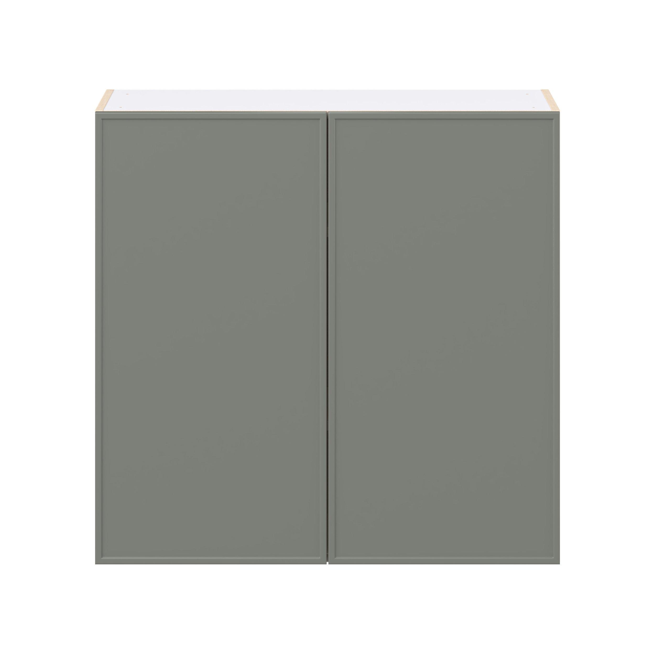 Linden 36 in. Painted Moss Green Door Wall Cabinet