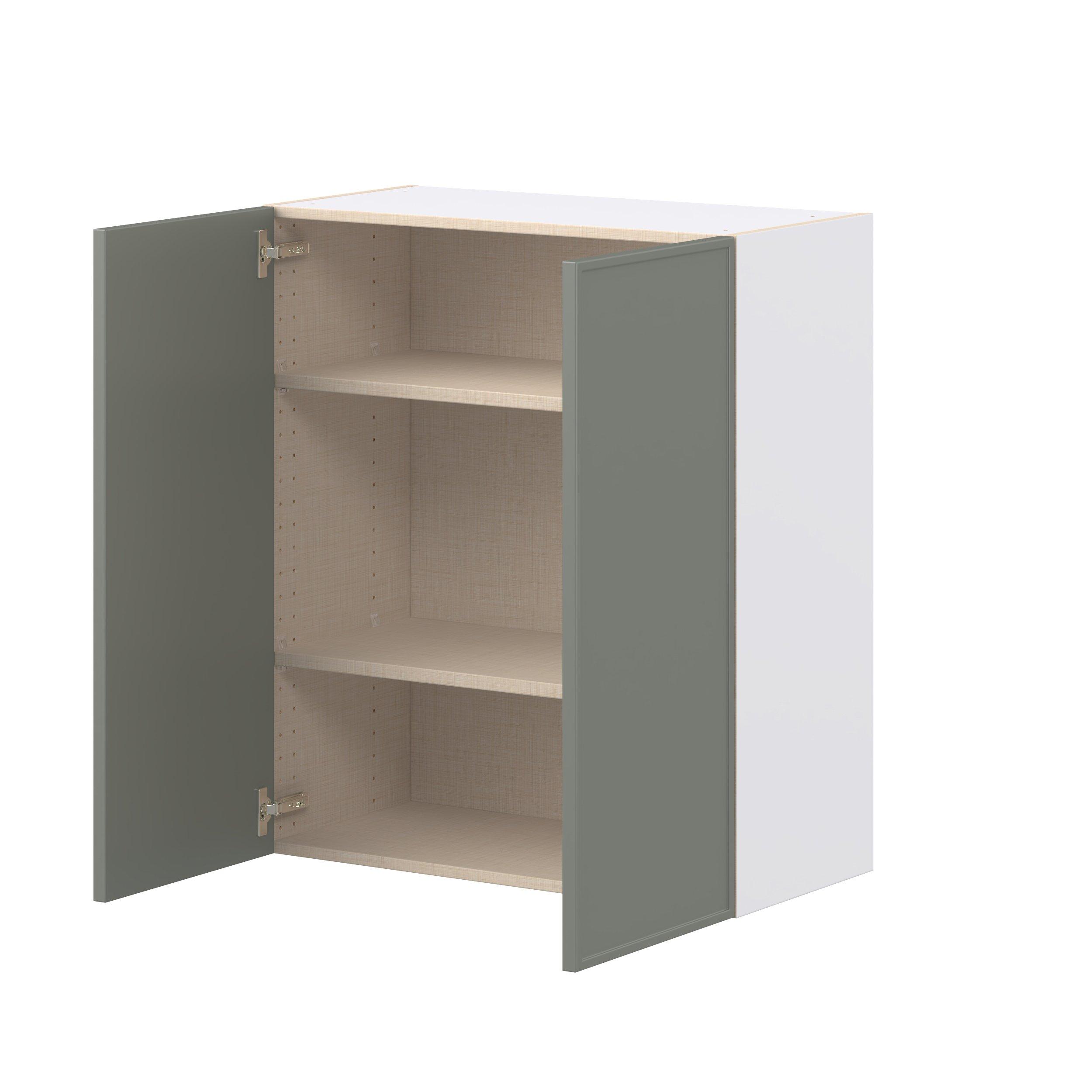 Linden 30 in. Painted Moss Green Door Wall Cabinet