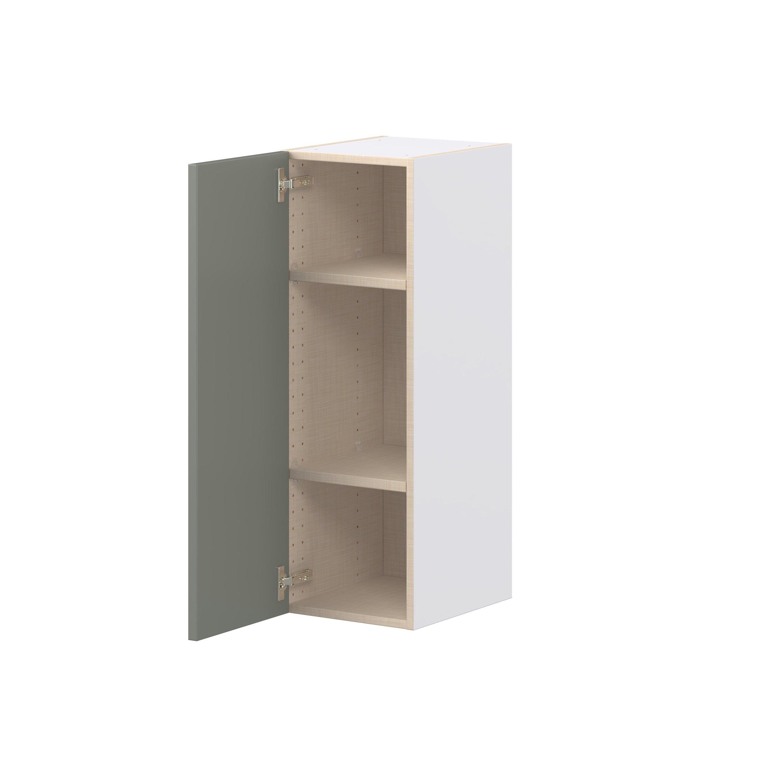 Linden 13 in. Painted Moss Green Door Wall Cabinet