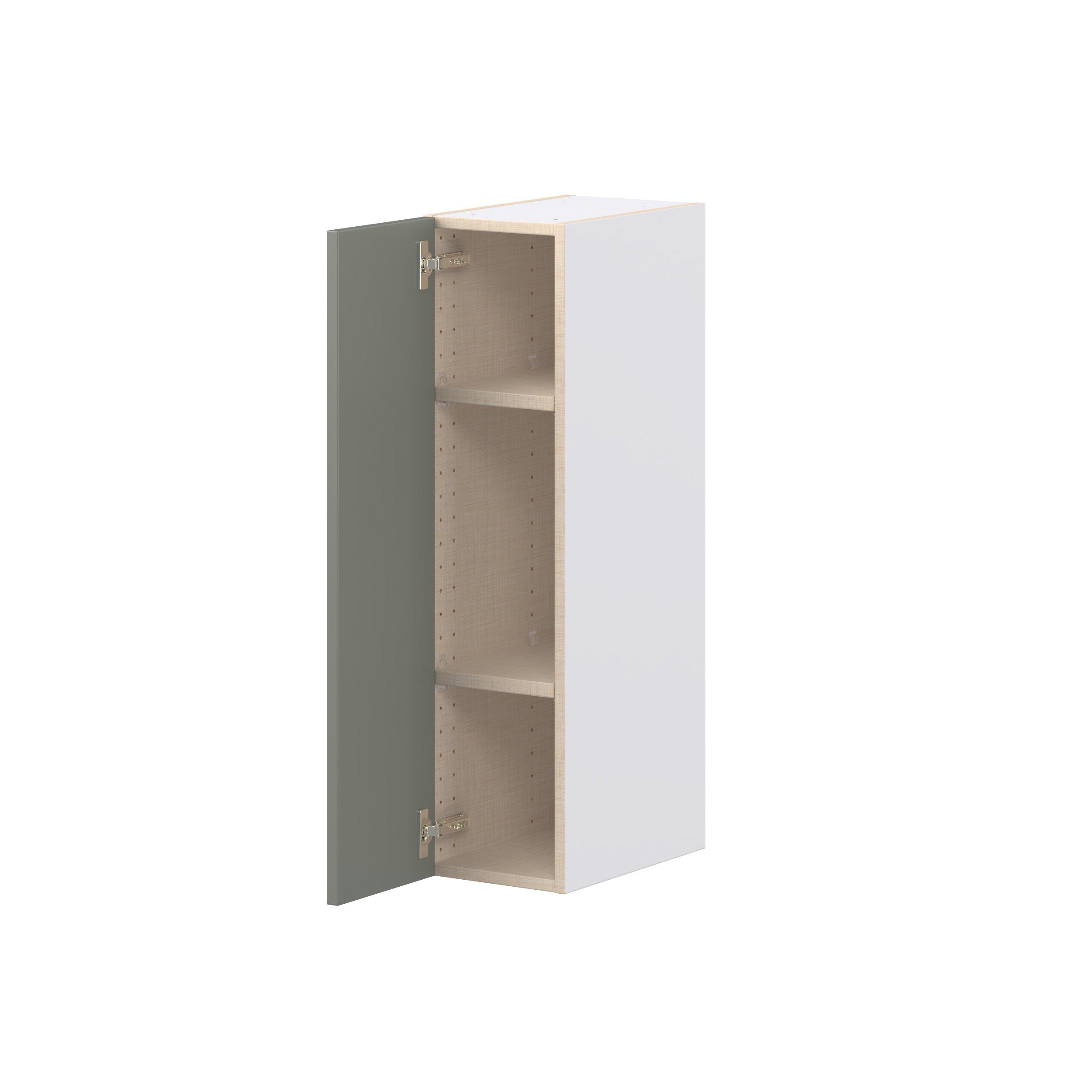 Linden 9 in. Painted Moss Green Door Wall Cabinet