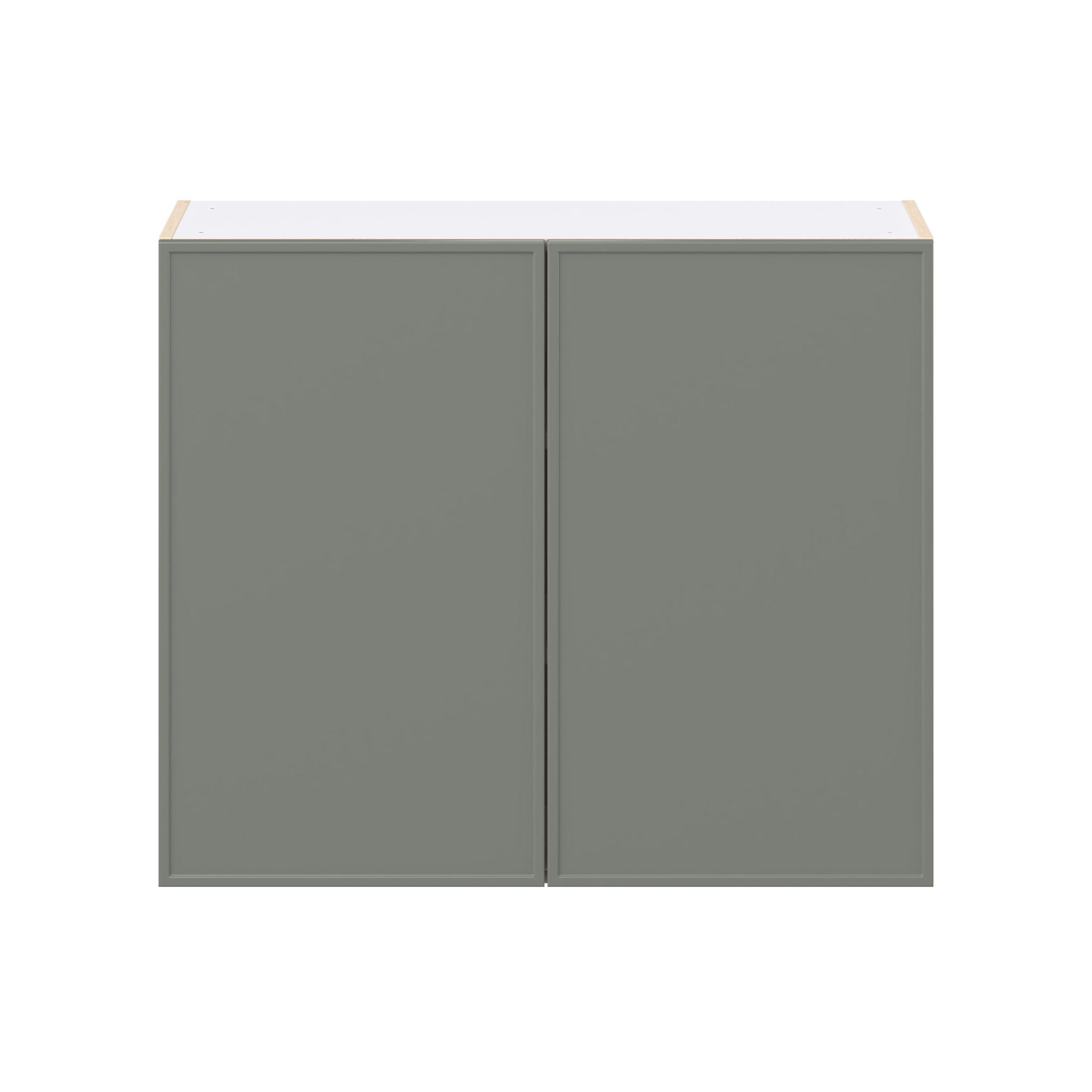Linden 36 in. Painted Moss Green Door Wall Cabinet