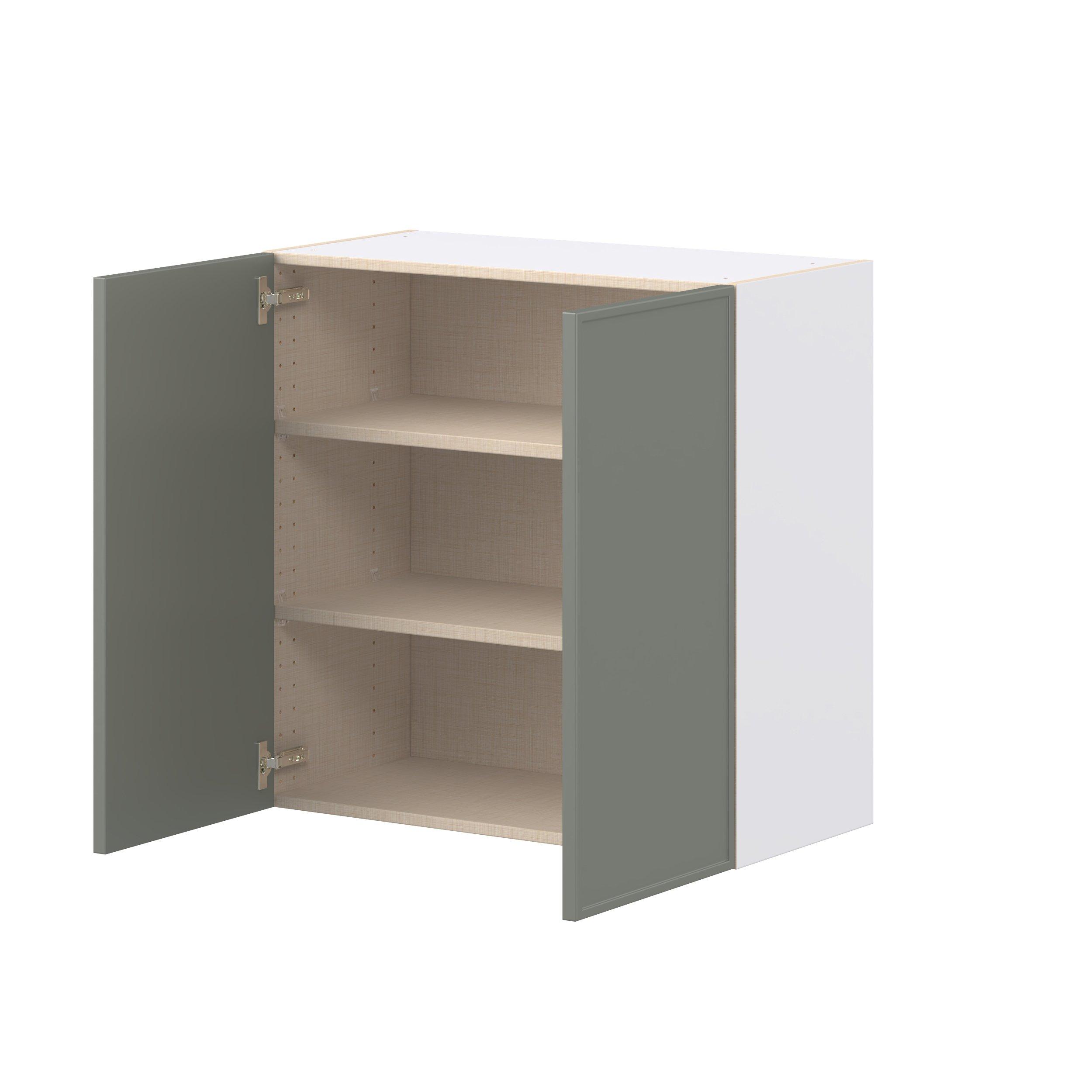 Linden 30 in. Painted Moss Green Door Wall Cabinet