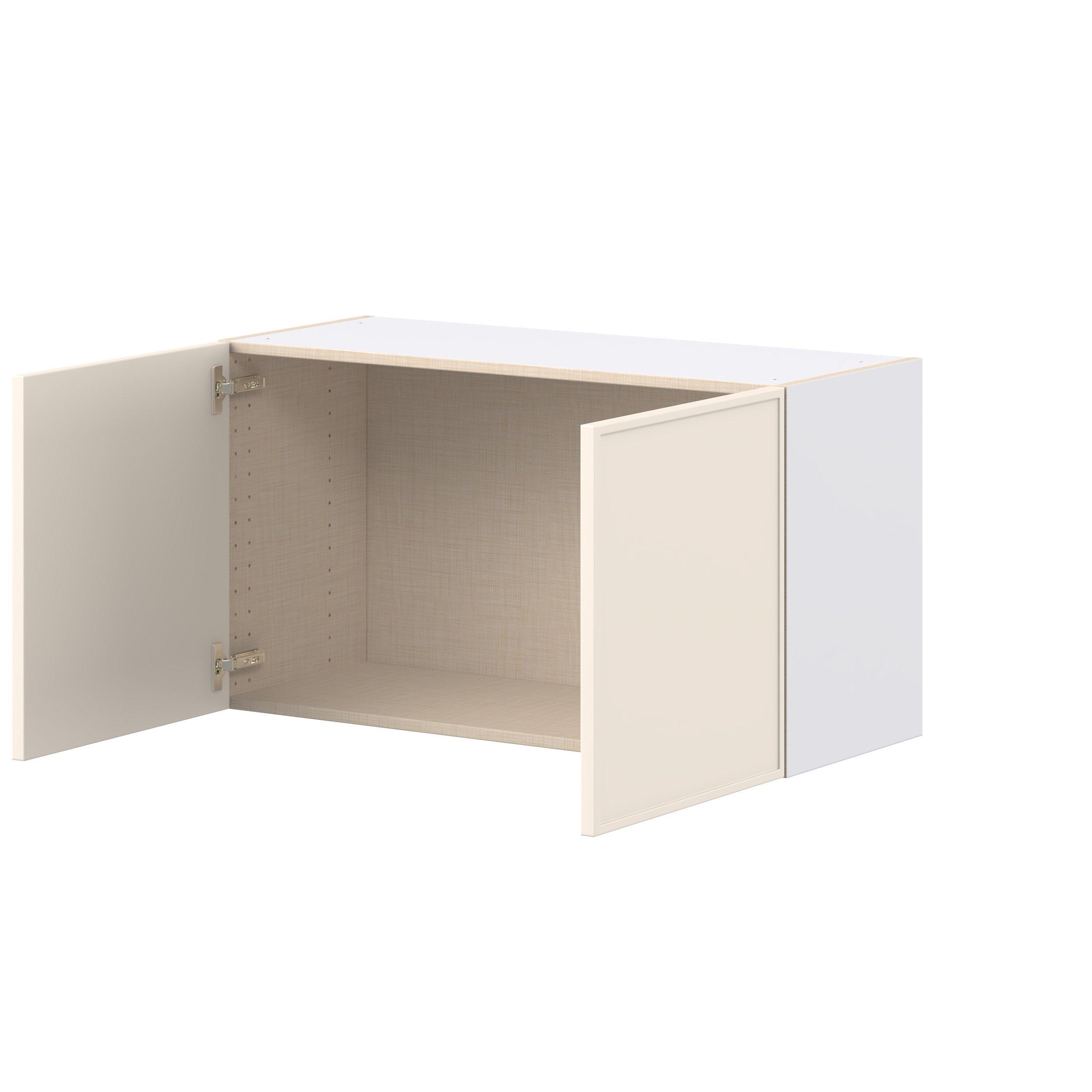 Linden 36 in. Painted Washed Linen Bridge Wall Cabinet