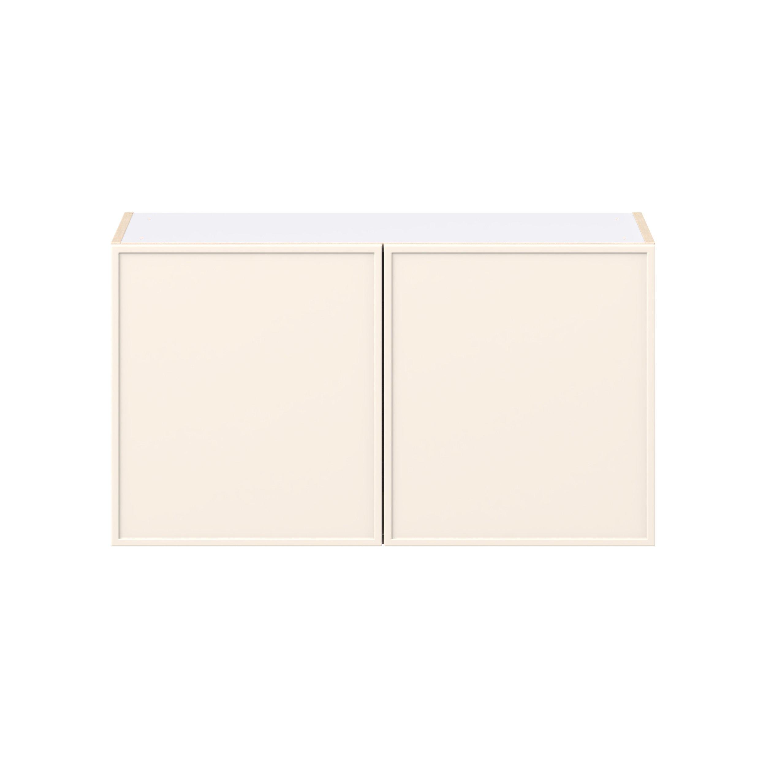 Linden 36 in. Painted Washed Linen Bridge Wall Cabinet