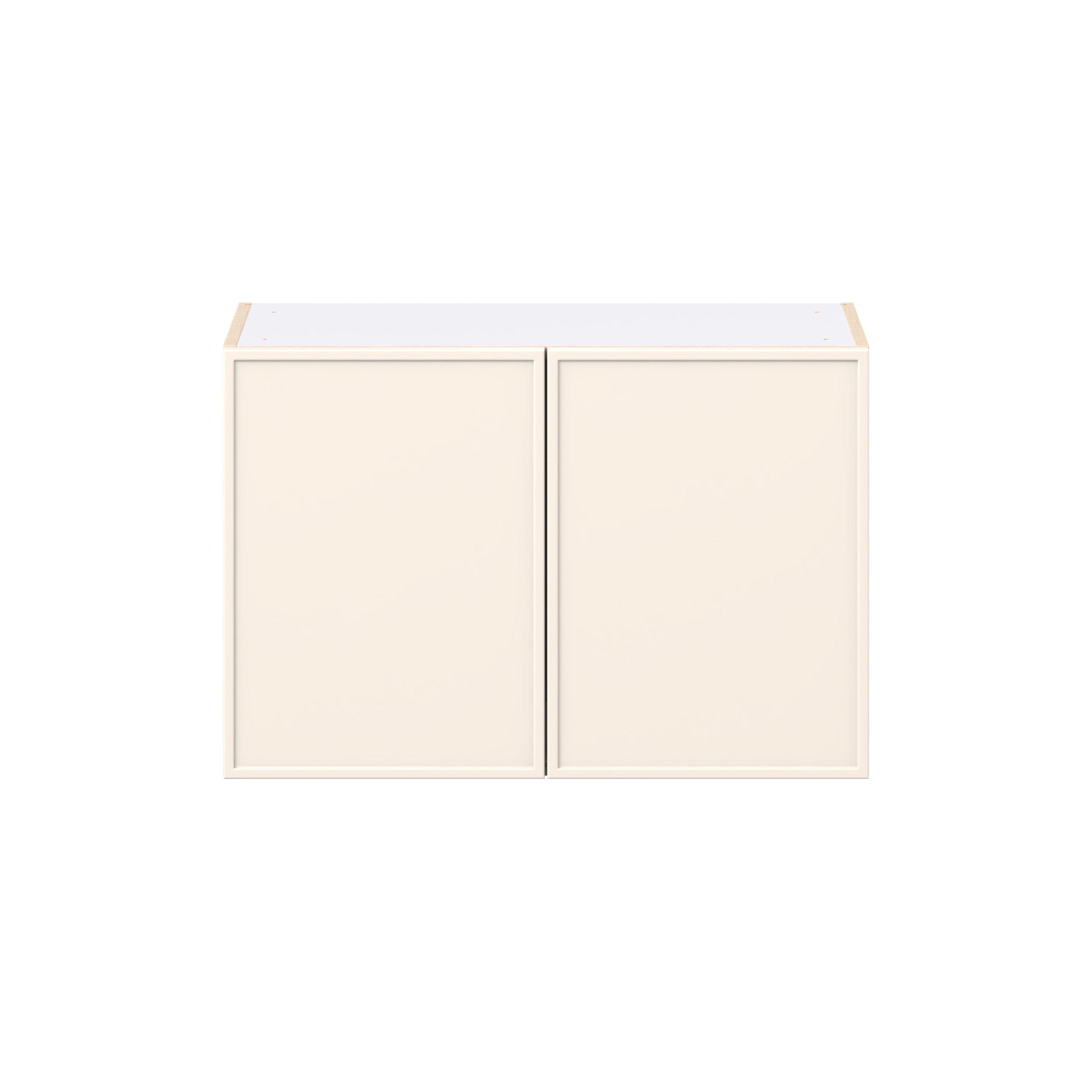 Linden 30 in. Painted Washed Linen Bridge Wall Cabinet