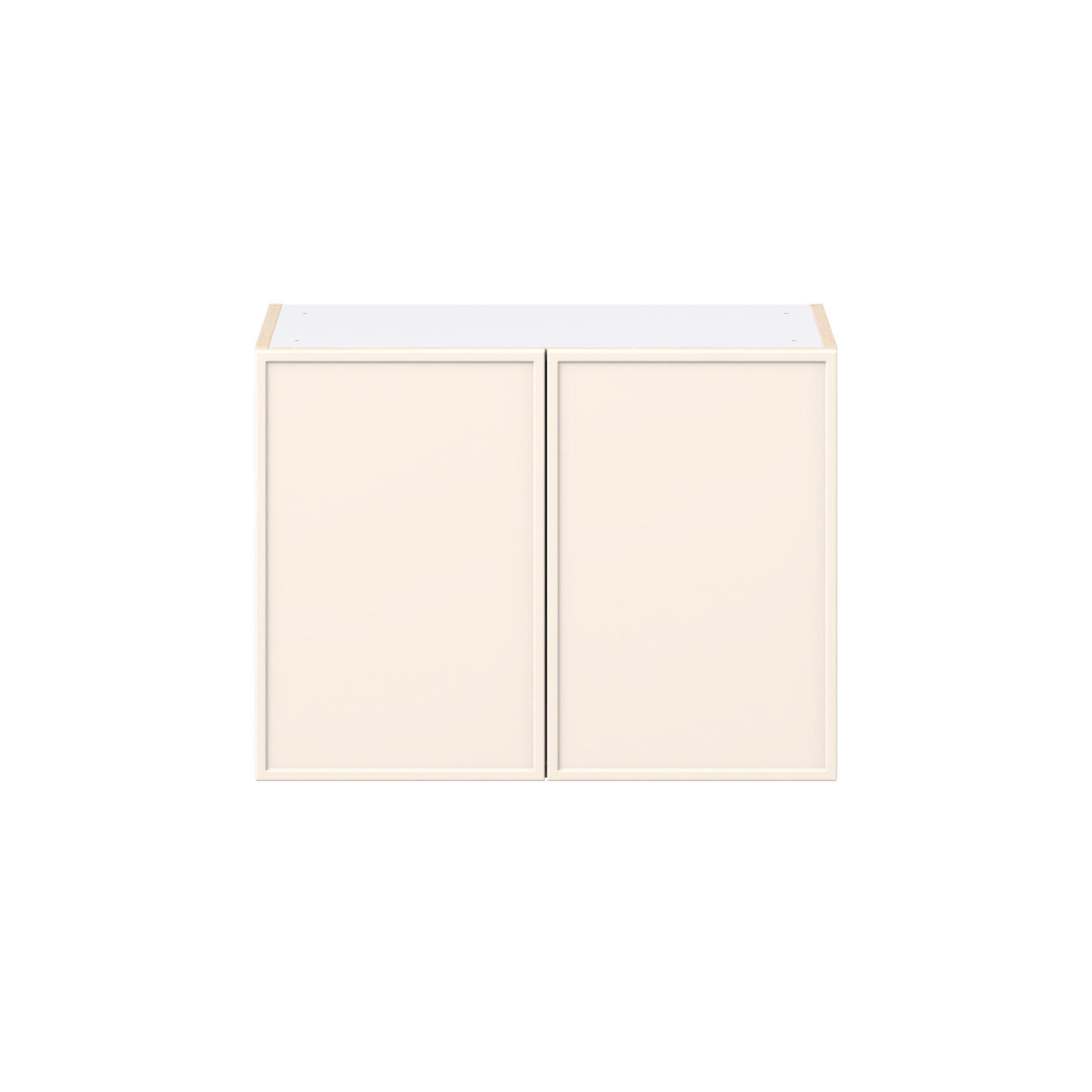 Linden 27 in. Painted Washed Linen Bridge Wall Cabinet