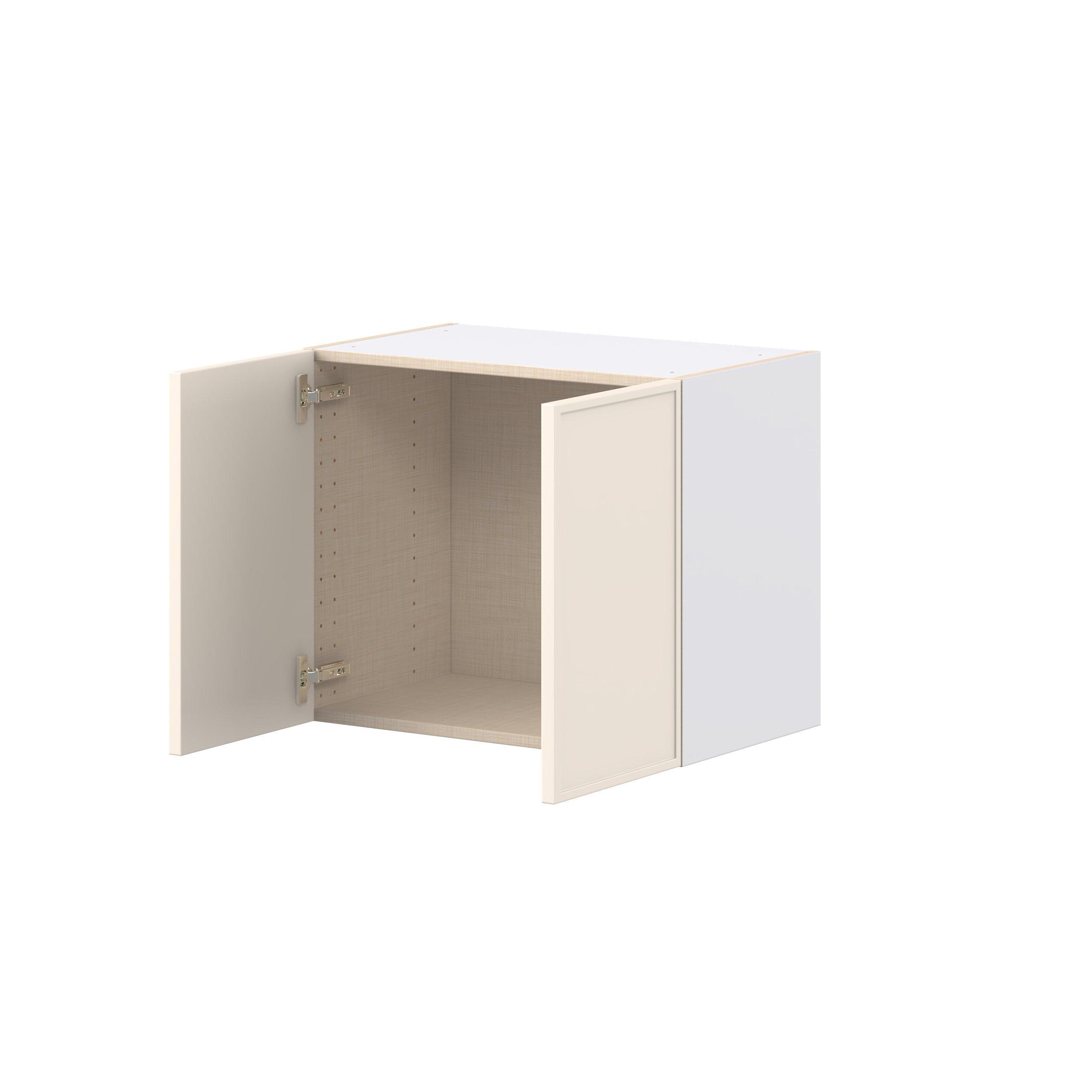 Linden 24 in. Painted Washed Linen Bridge Wall Cabinet