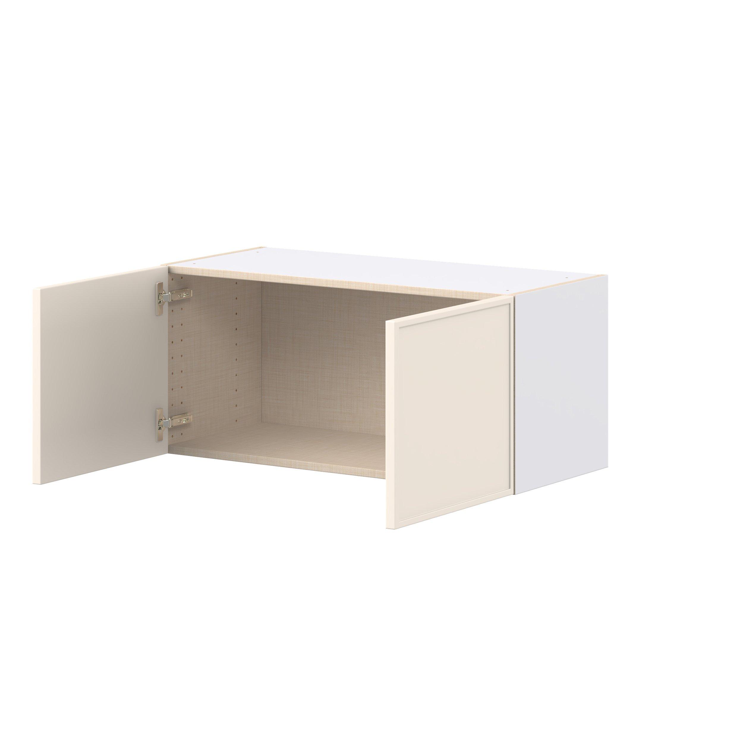 Linden 33 in. Painted Washed Linen Bridge Wall Cabinet