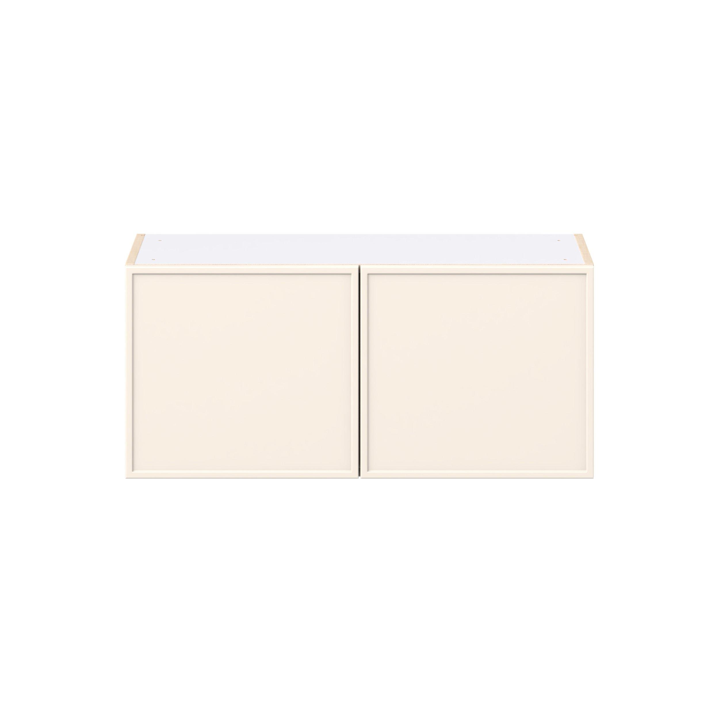 Linden 33 in. Painted Washed Linen Bridge Wall Cabinet