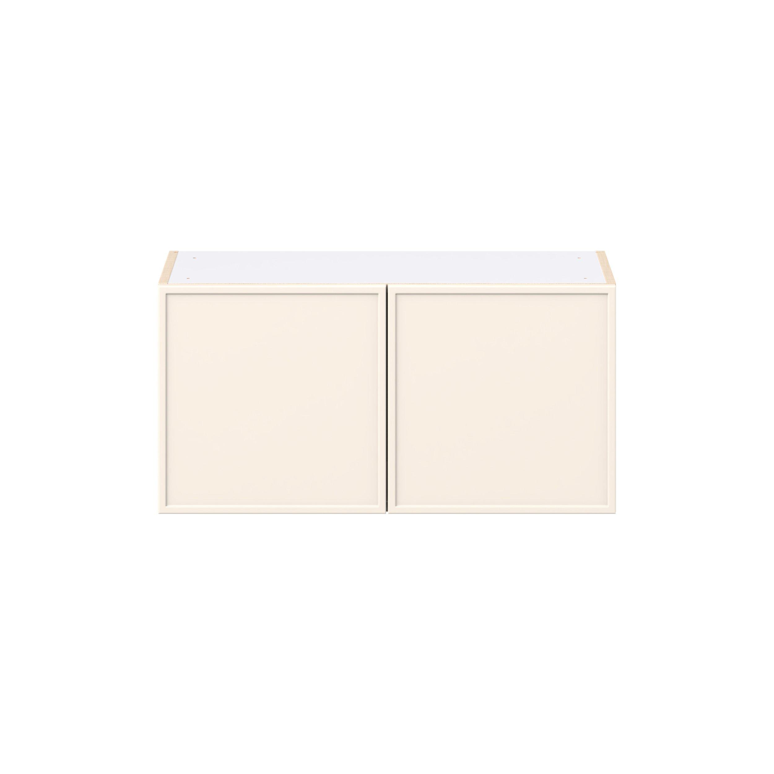 Linden 30 in. Painted Washed Linen Bridge Wall Cabinet