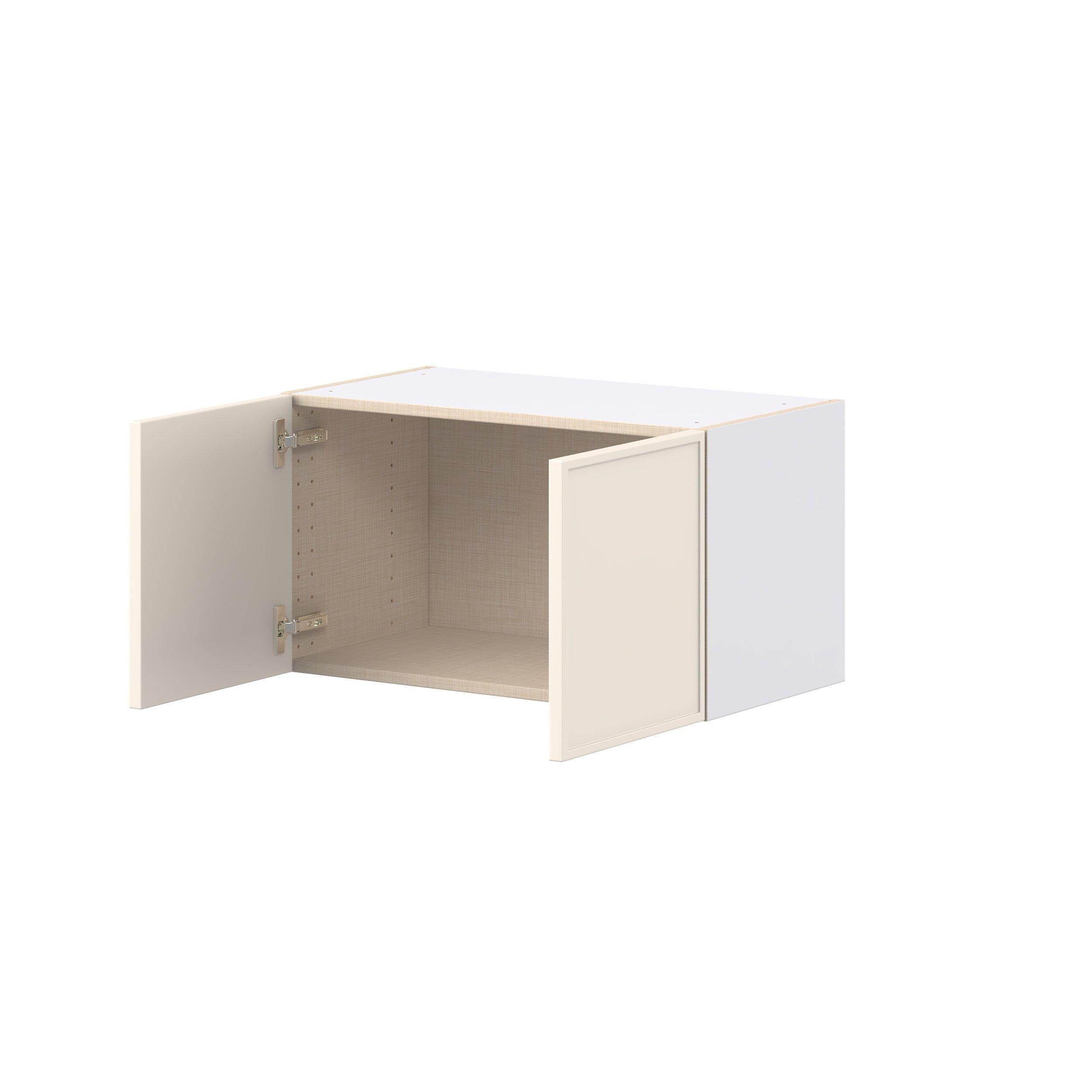 Linden 27 in. Painted Washed Linen Bridge Wall Cabinet