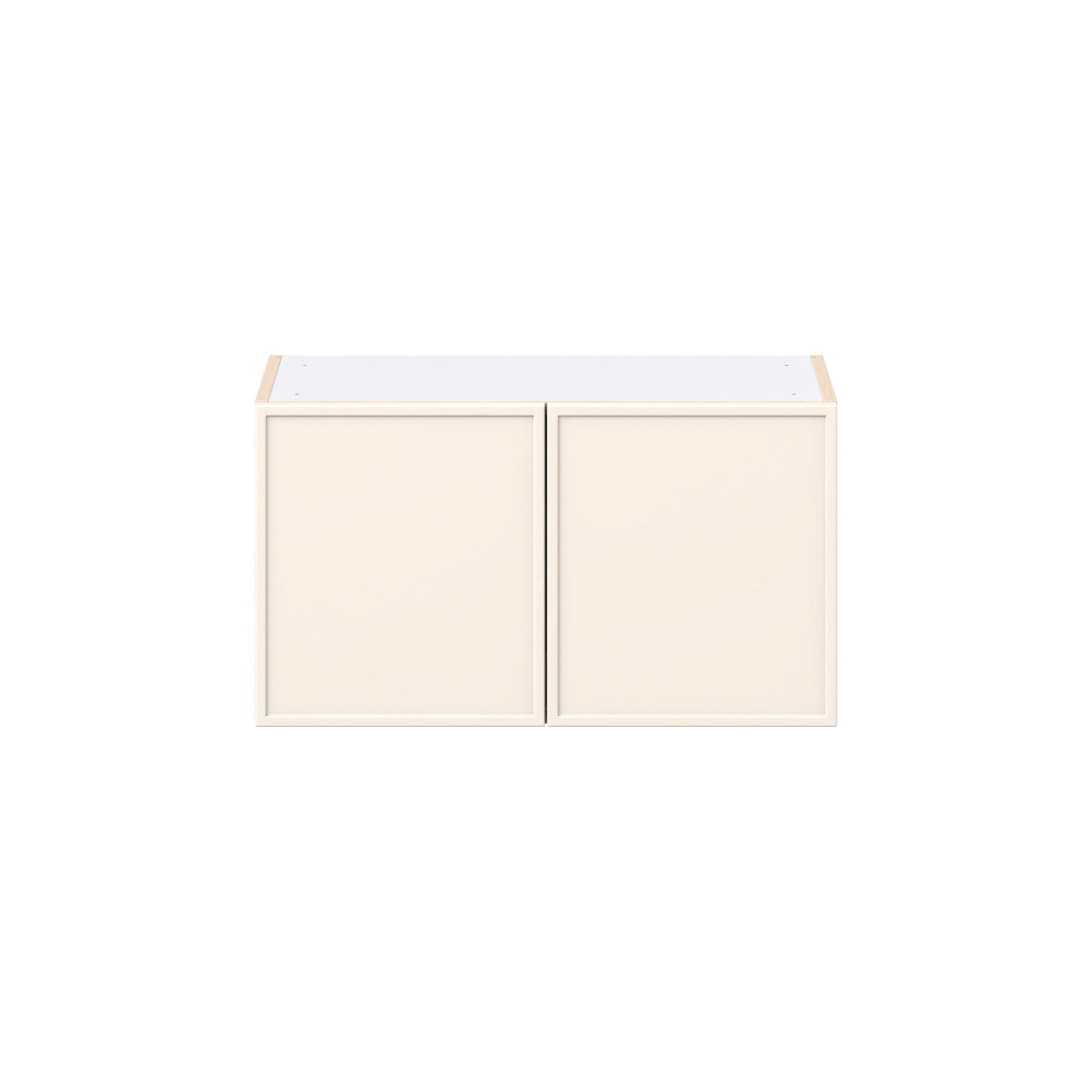 Linden 27 in. Painted Washed Linen Bridge Wall Cabinet