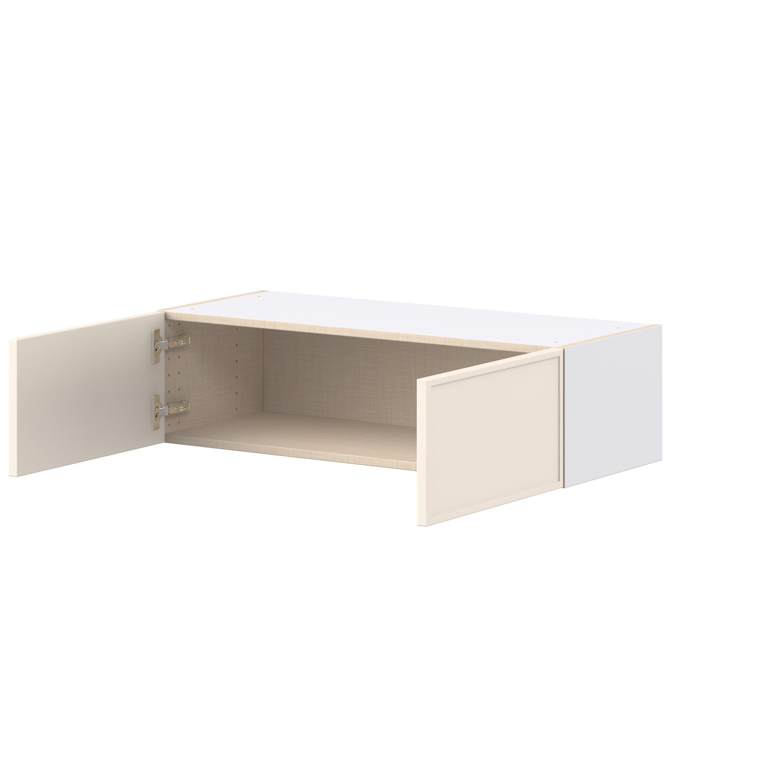 Linden 36 in. Painted Washed Linen Bridge Wall Cabinet