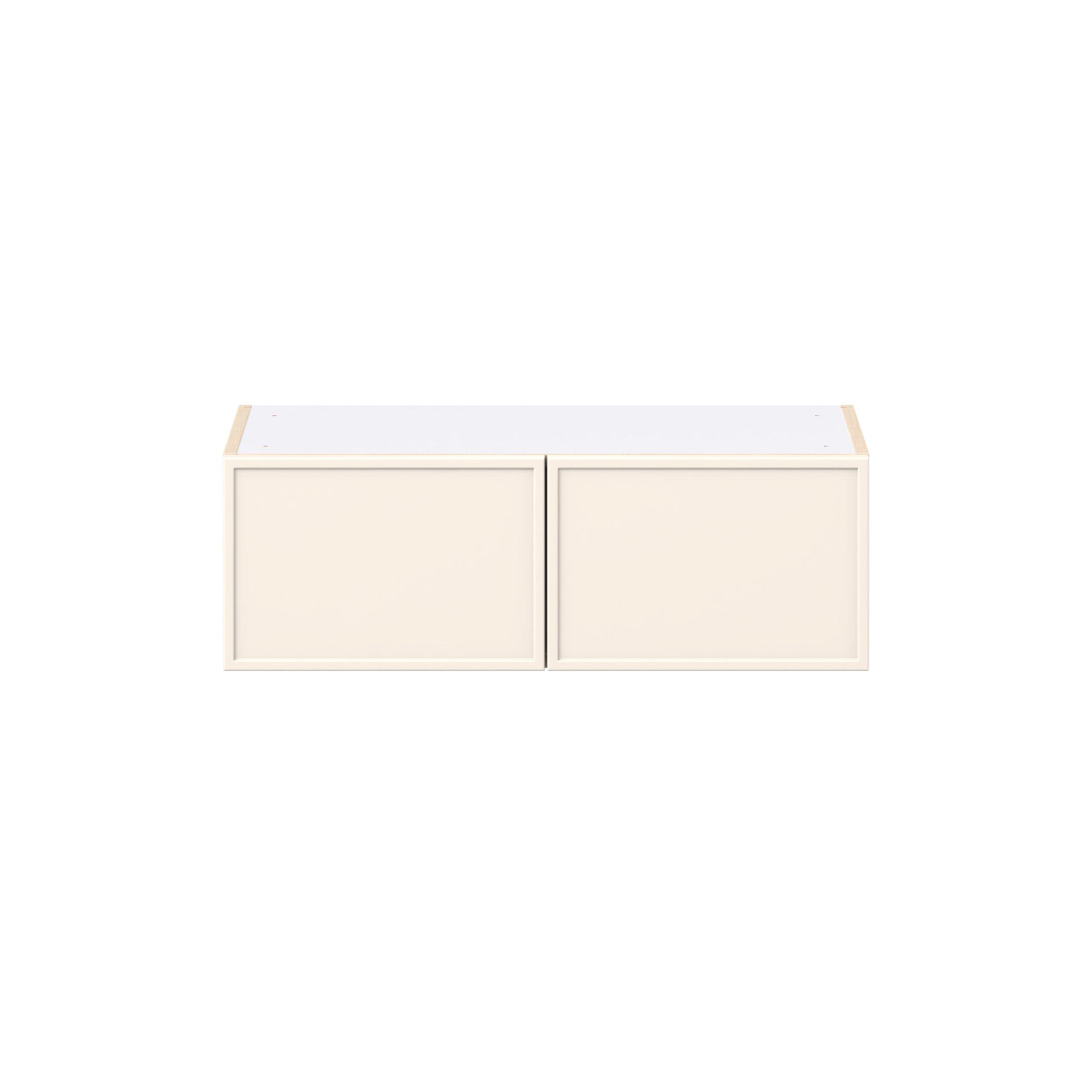Linden 30 in. Painted Washed Linen Bridge Wall Cabinet