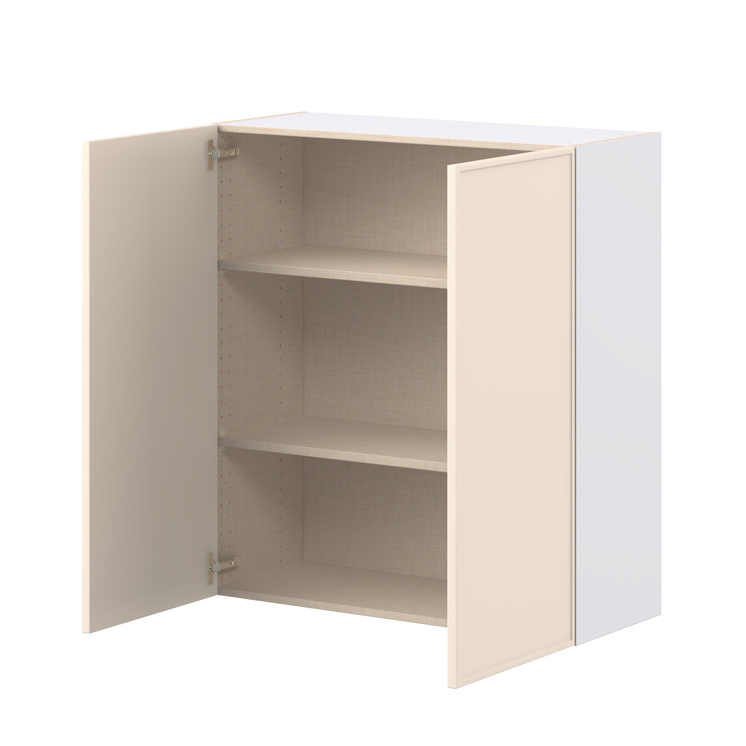 Linden 36 in. Painted Washed Linen Door Wall Cabinet