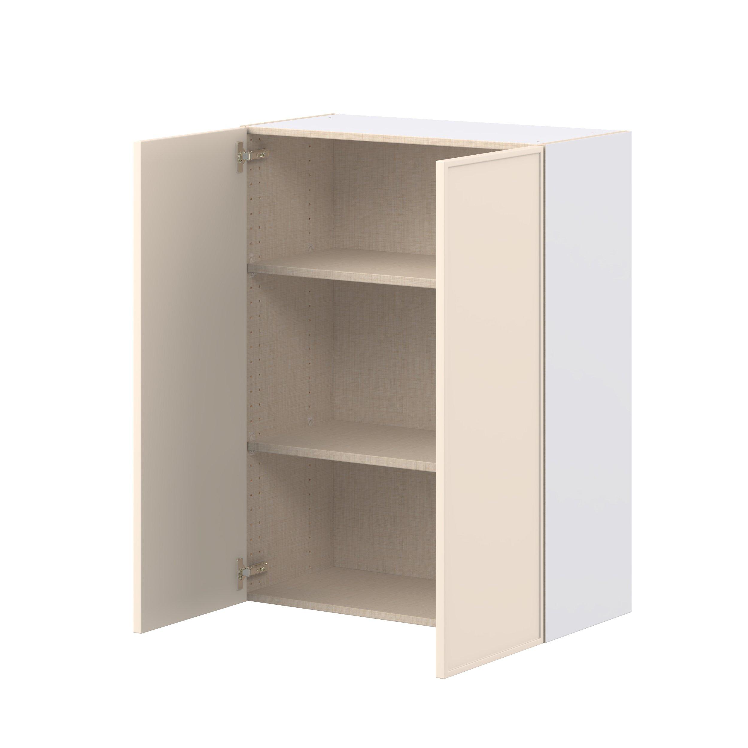 Linden 30 in. Painted Washed Linen Door Wall Cabinet