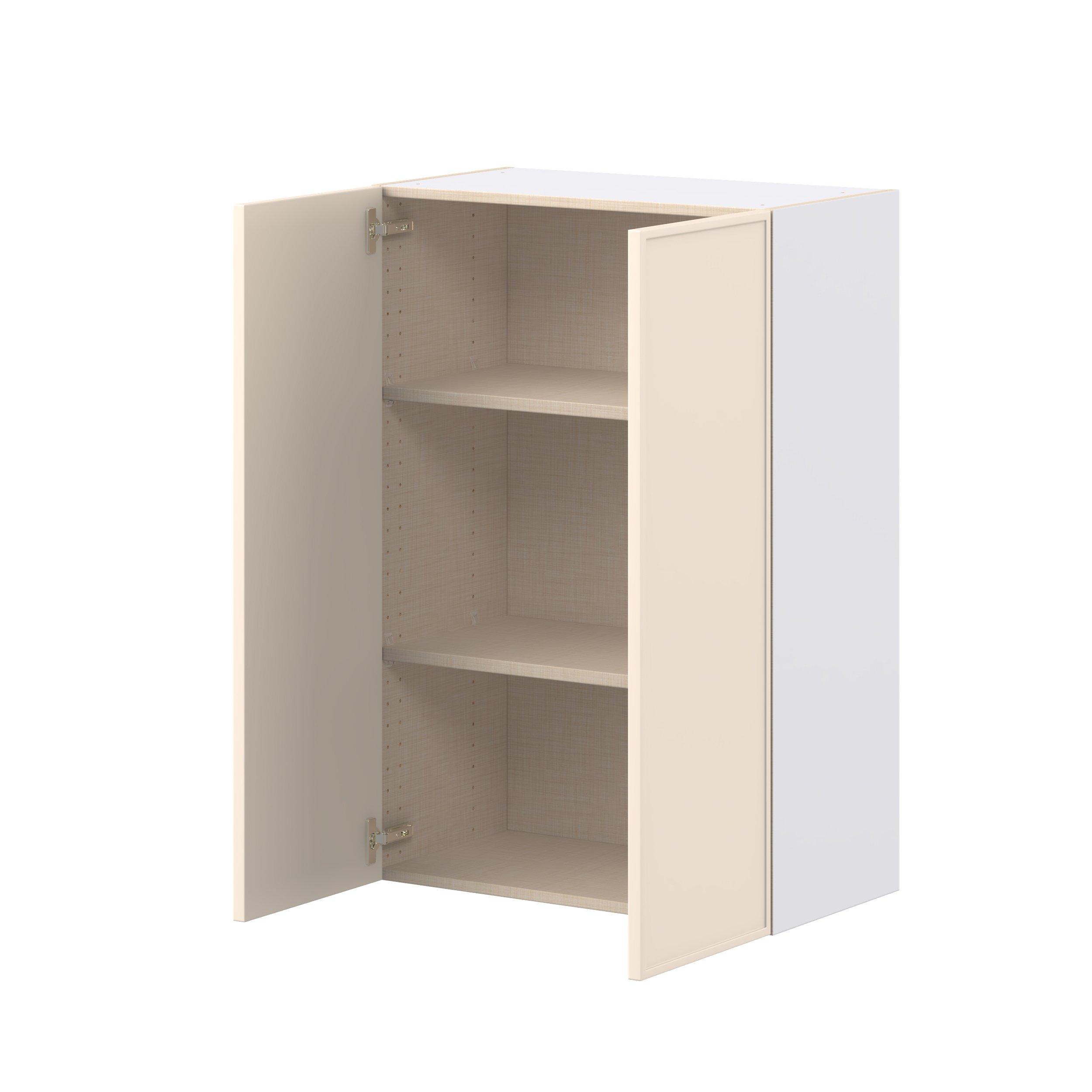 Linden 27 in. Painted Washed Linen Door Wall Cabinet