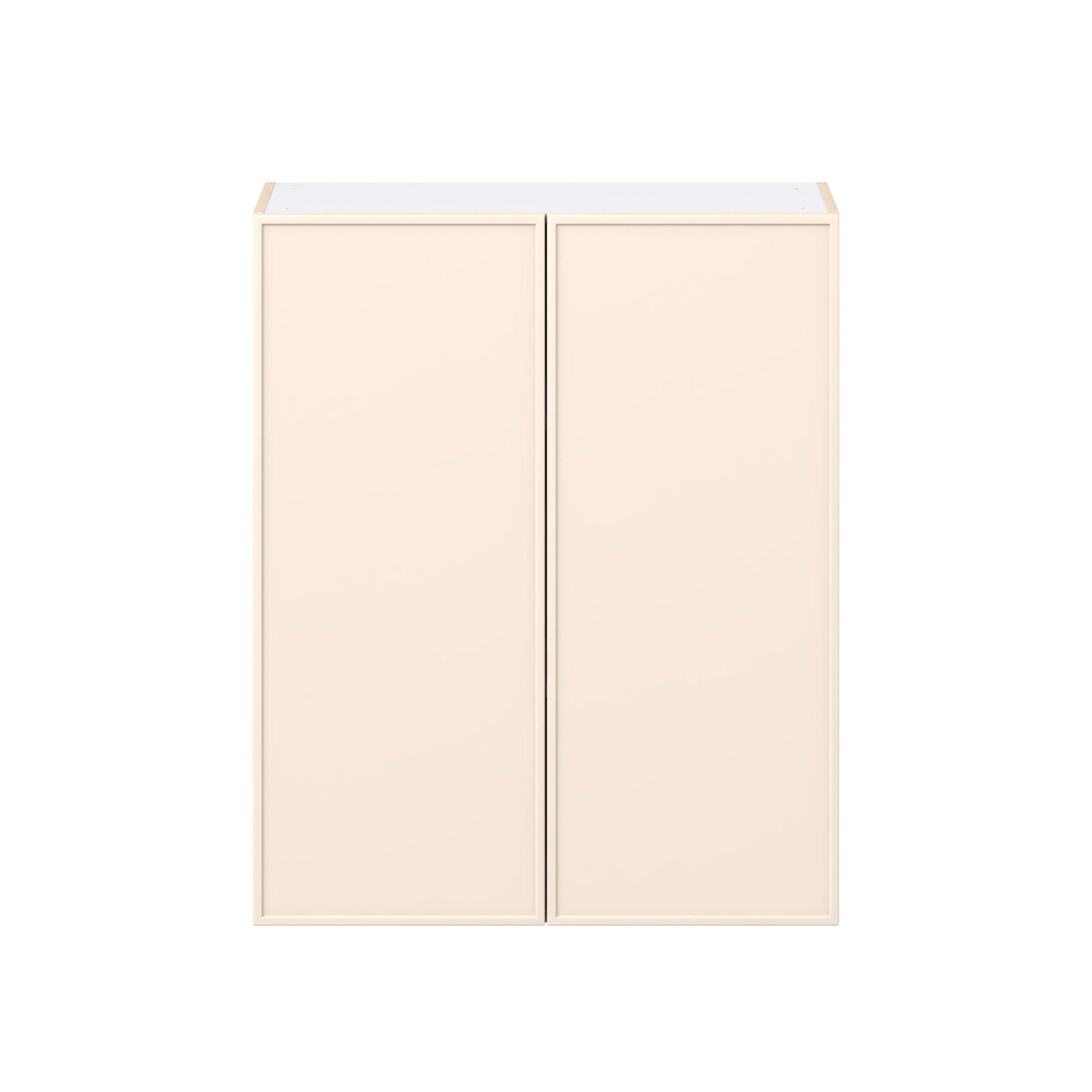Linden 33 in. Painted Washed Linen Door Wall Cabinet