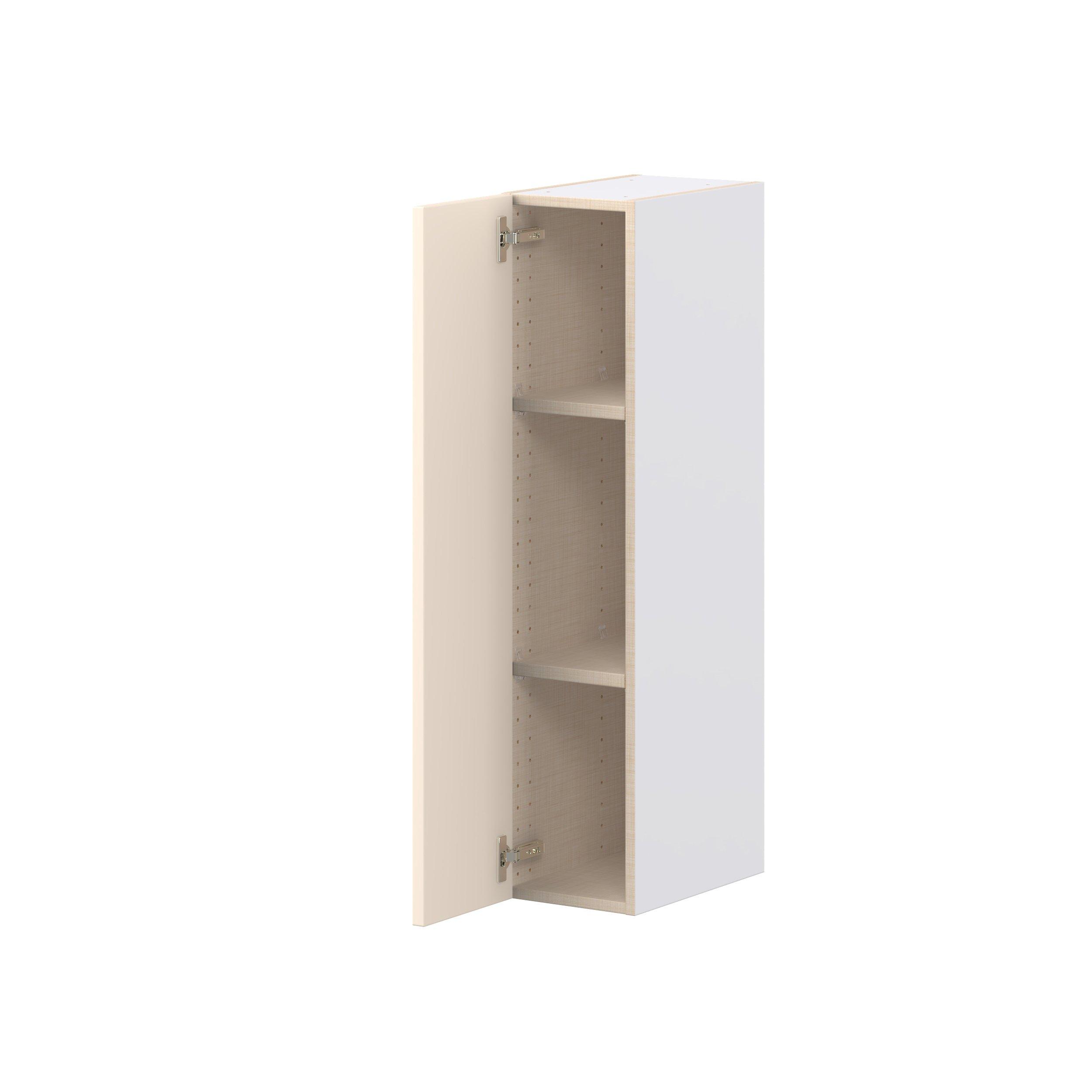 Linden 9 in. Painted Washed Linen Door Wall Cabinet