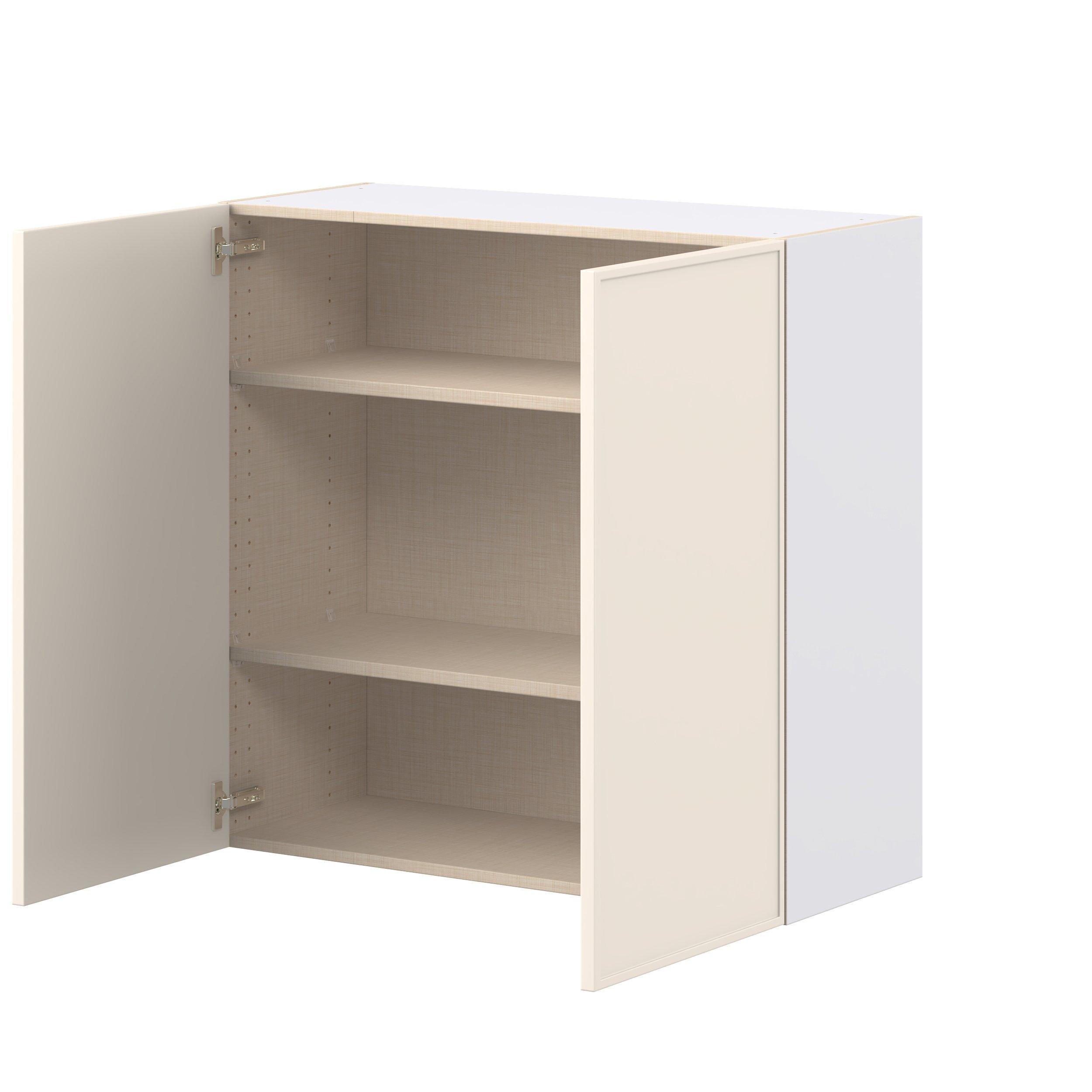 Linden 36 in. Painted Washed Linen Door Wall Cabinet