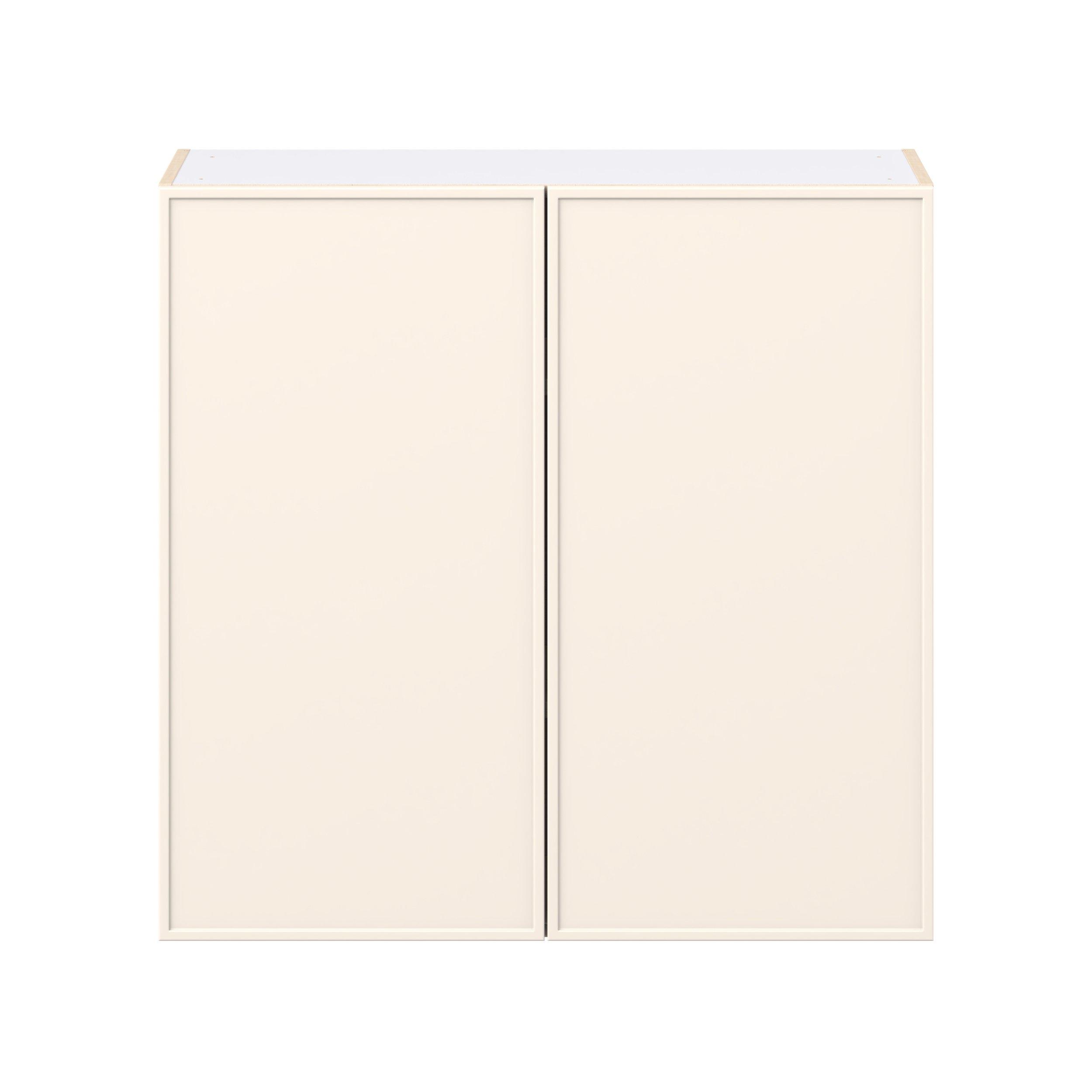 Linden 36 in. Painted Washed Linen Door Wall Cabinet