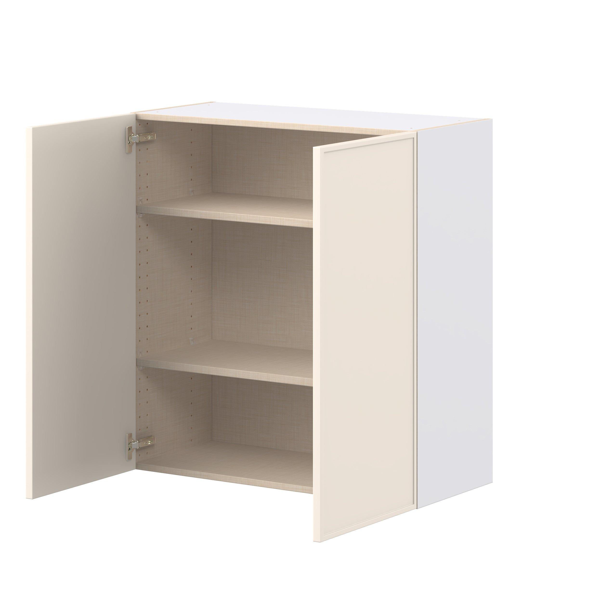 Linden 33 in. Painted Washed Linen Door Wall Cabinet