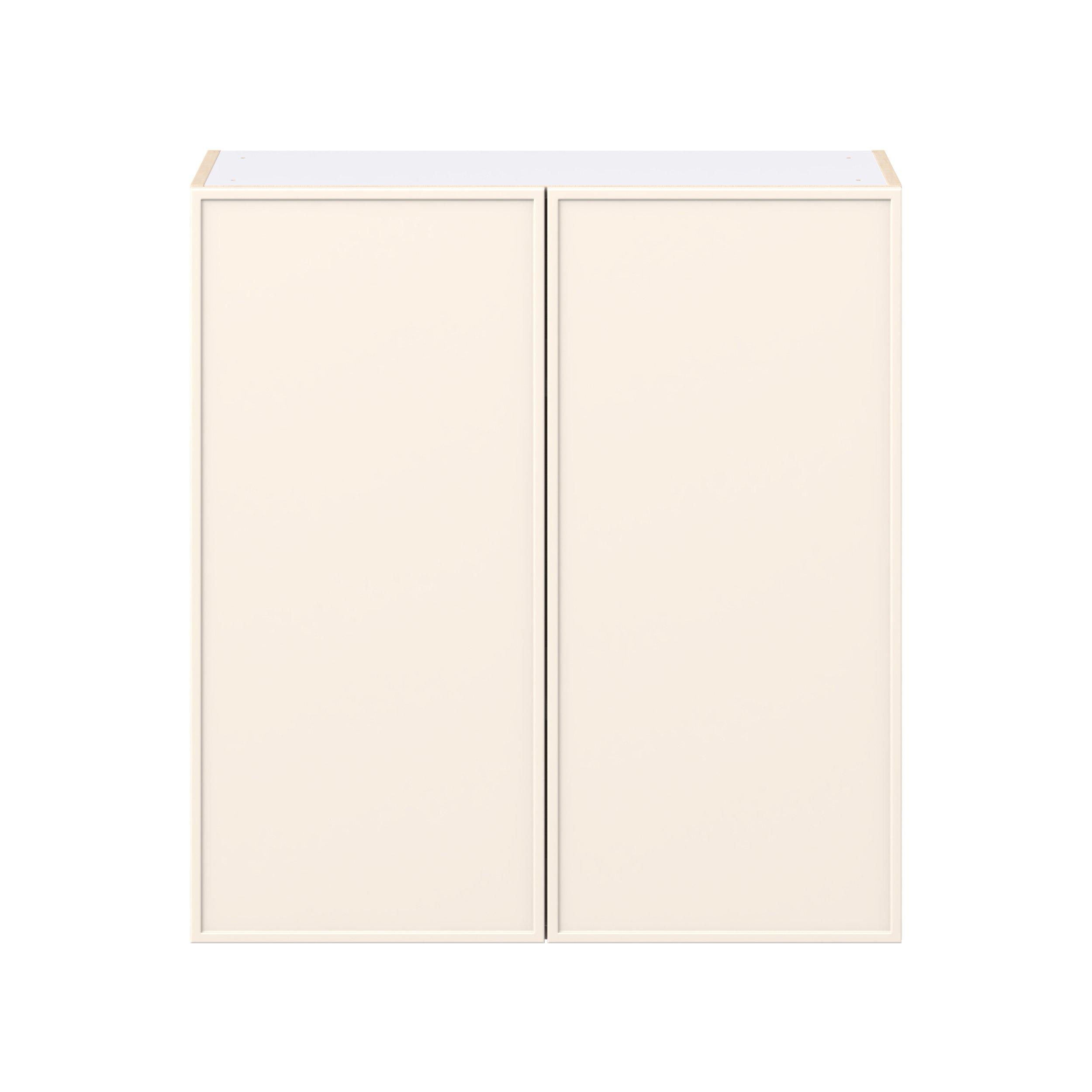 Linden 33 in. Painted Washed Linen Door Wall Cabinet