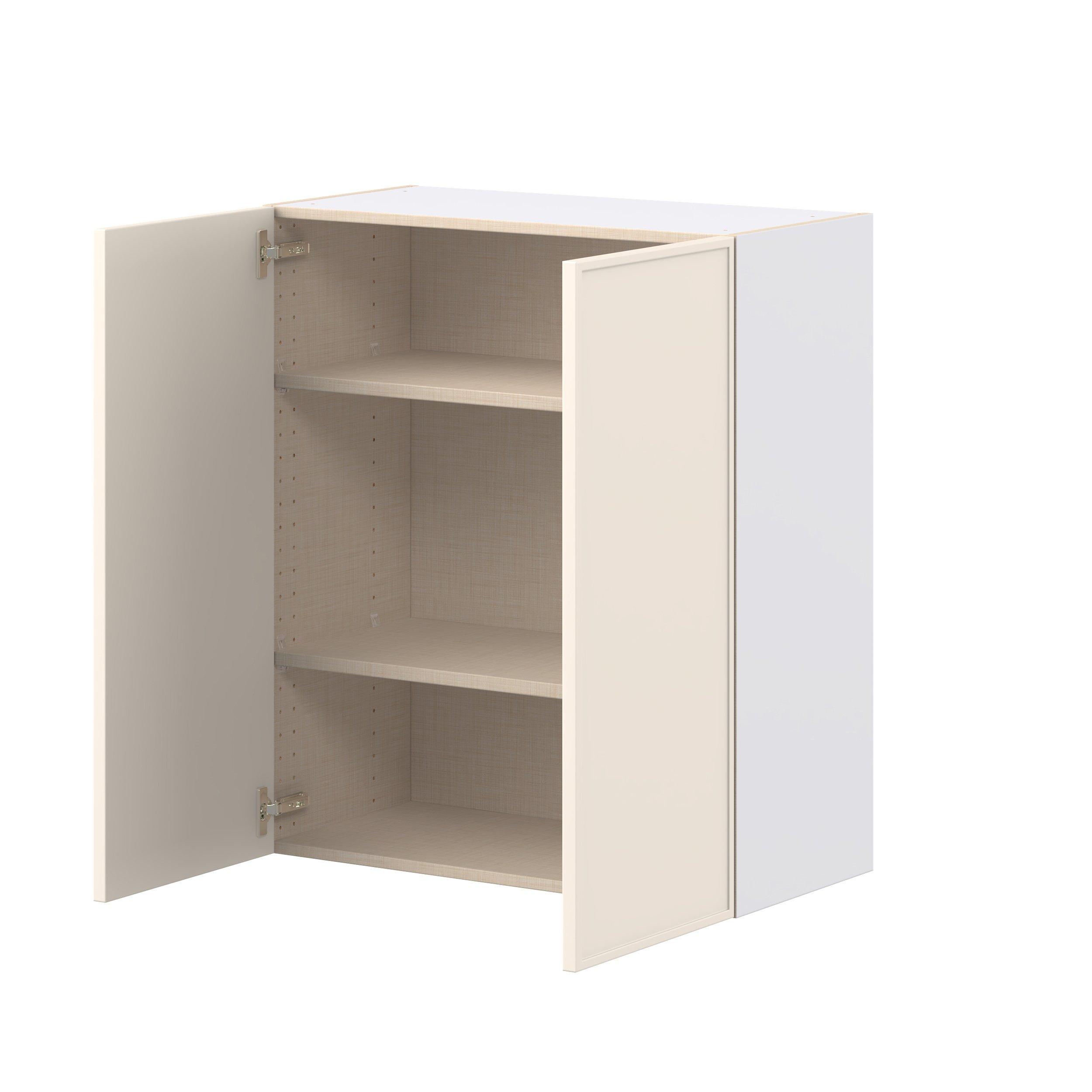Linden 30 in. Painted Washed Linen Door Wall Cabinet