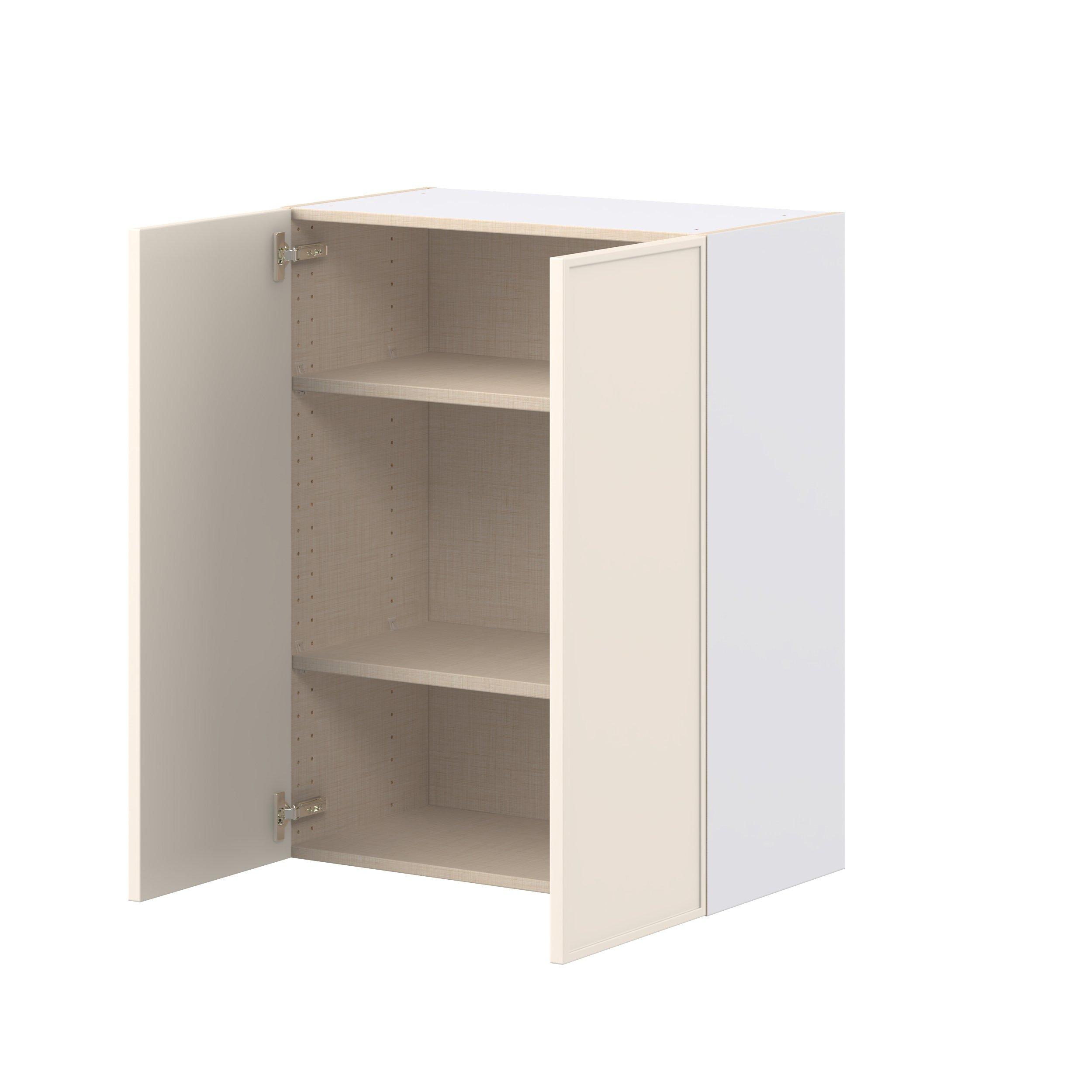 Linden 27 in. Painted Washed Linen Door Wall Cabinet