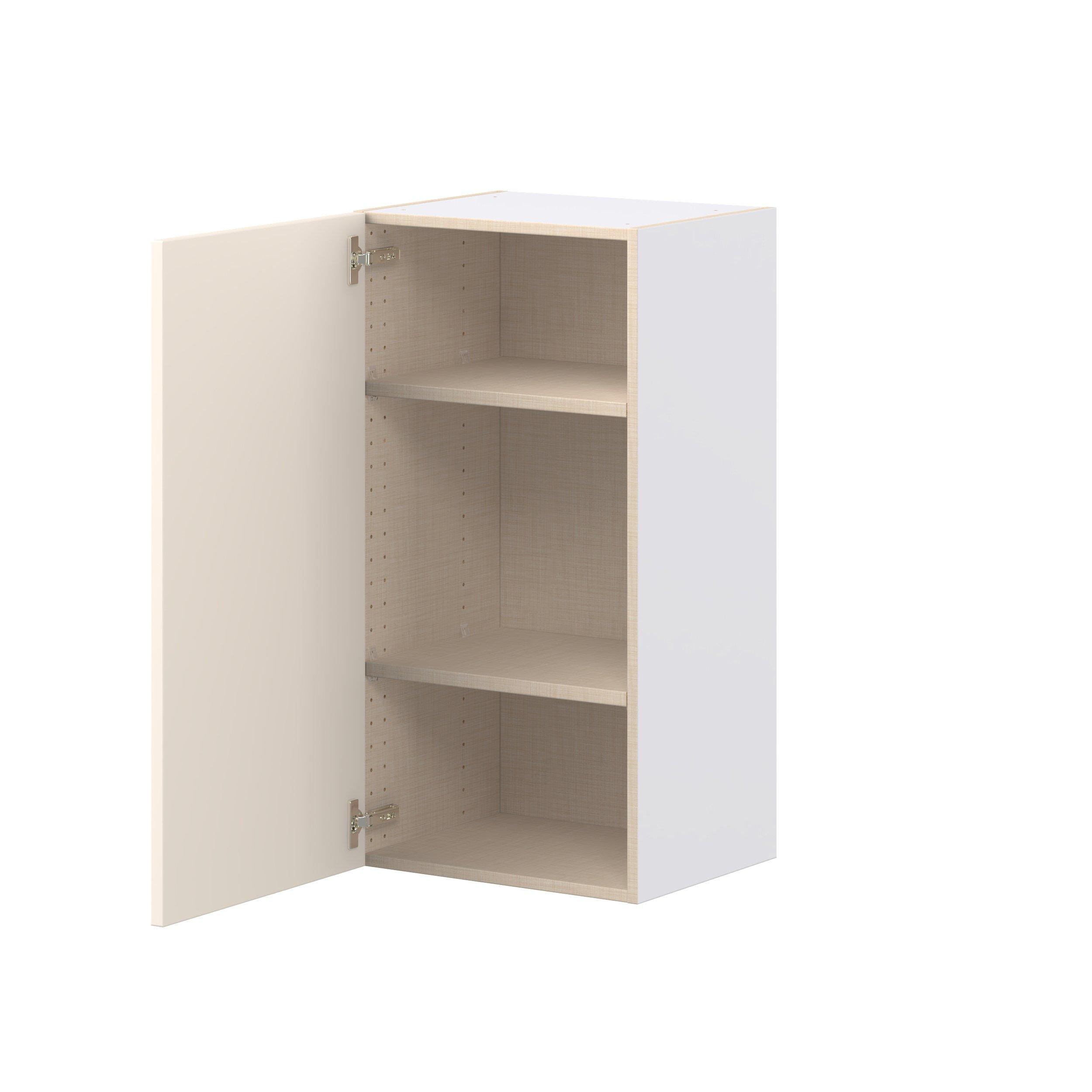 Linden 18 in. Painted Washed Linen Door Wall Cabinet