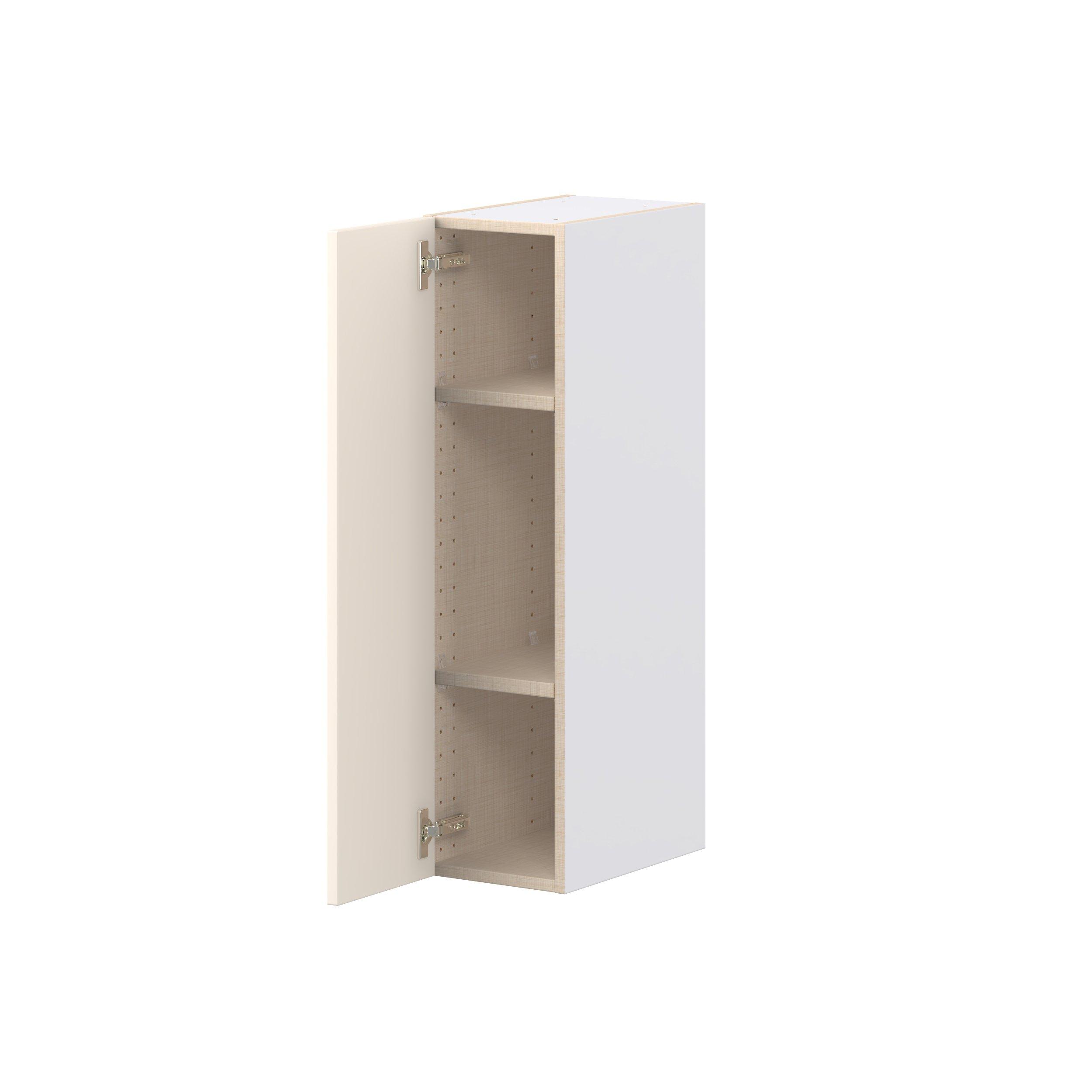 Linden 9 in. Painted Washed Linen Door Wall Cabinet
