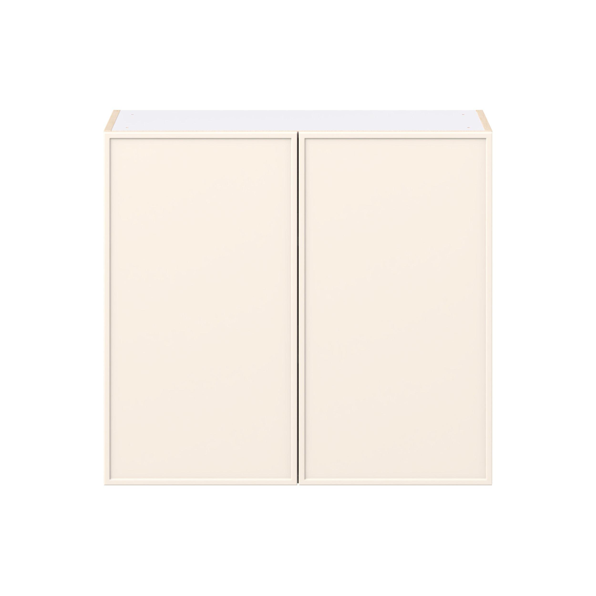 Linden 33 in. Painted Washed Linen Door Wall Cabinet