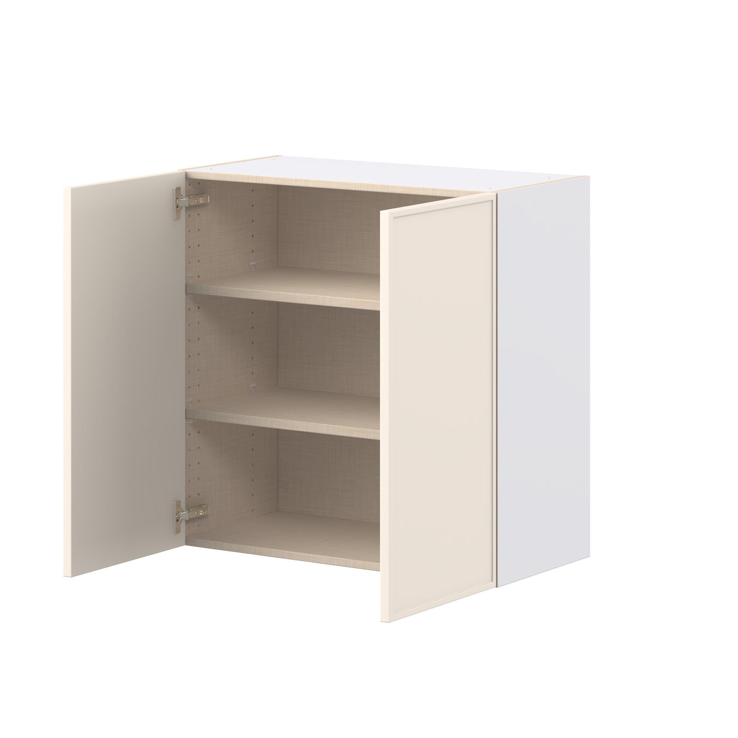 Linden 30 in. Painted Washed Linen Door Wall Cabinet