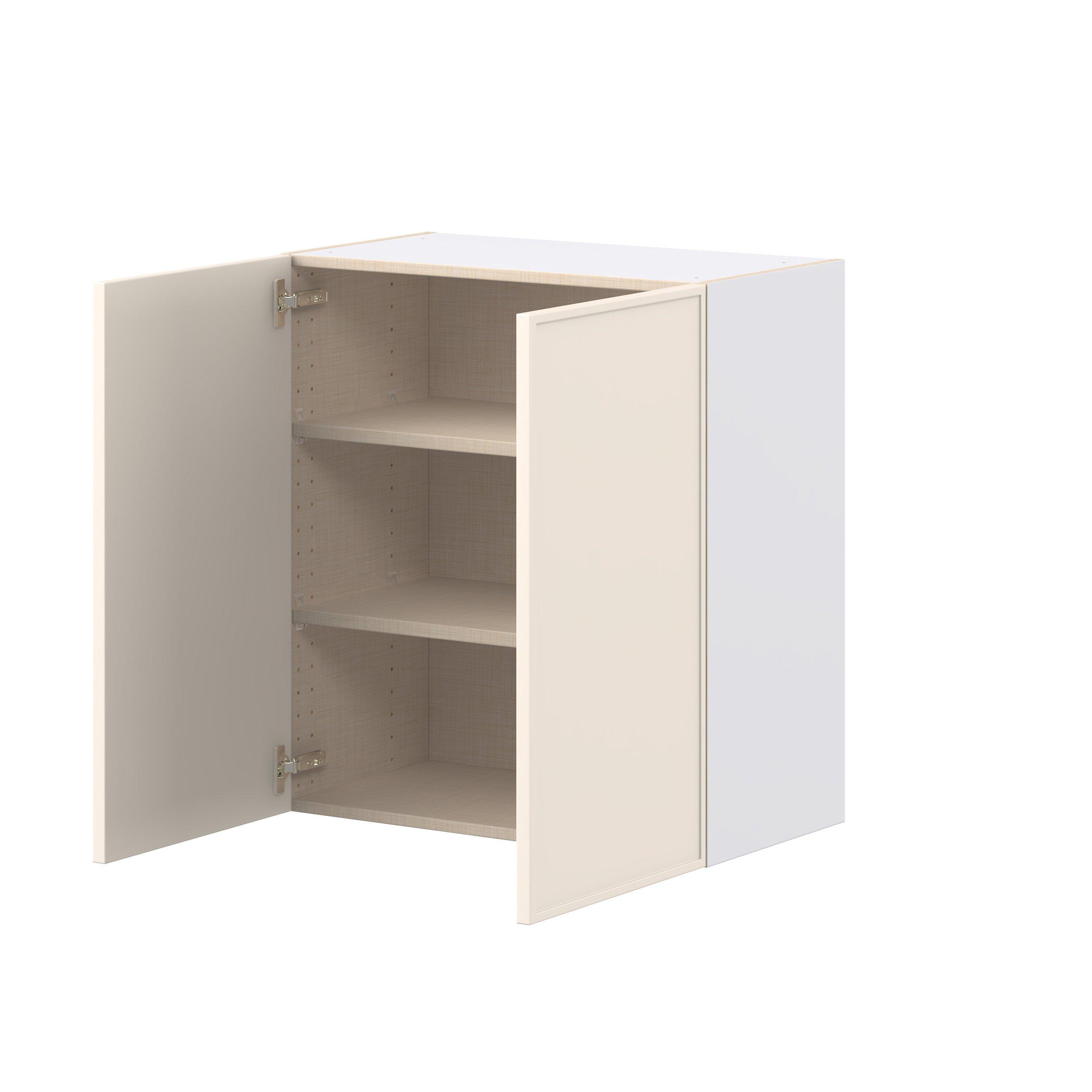 Linden 27 in. Painted Washed Linen Door Wall Cabinet