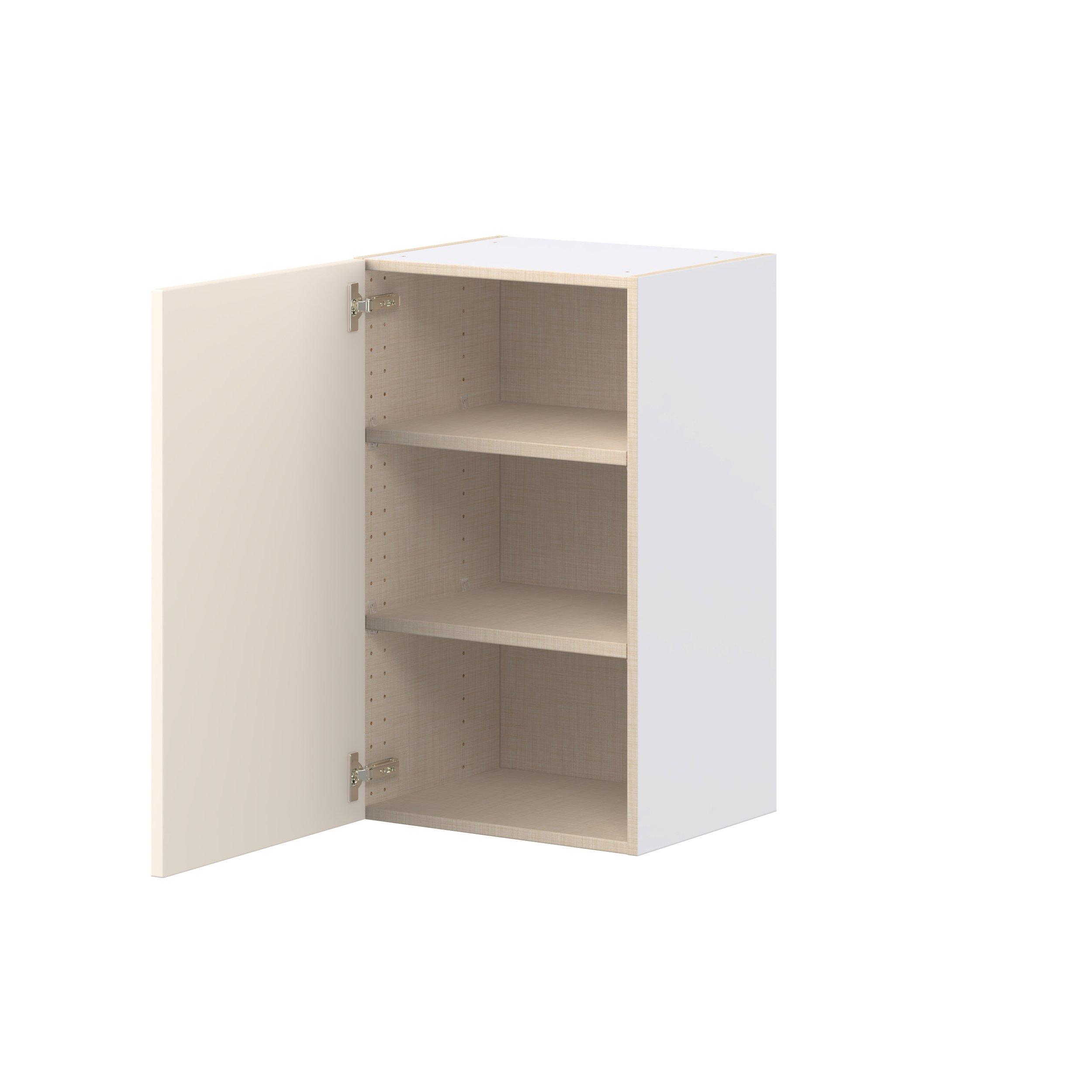 Linden 18 in. Painted Washed Linen Door Wall Cabinet