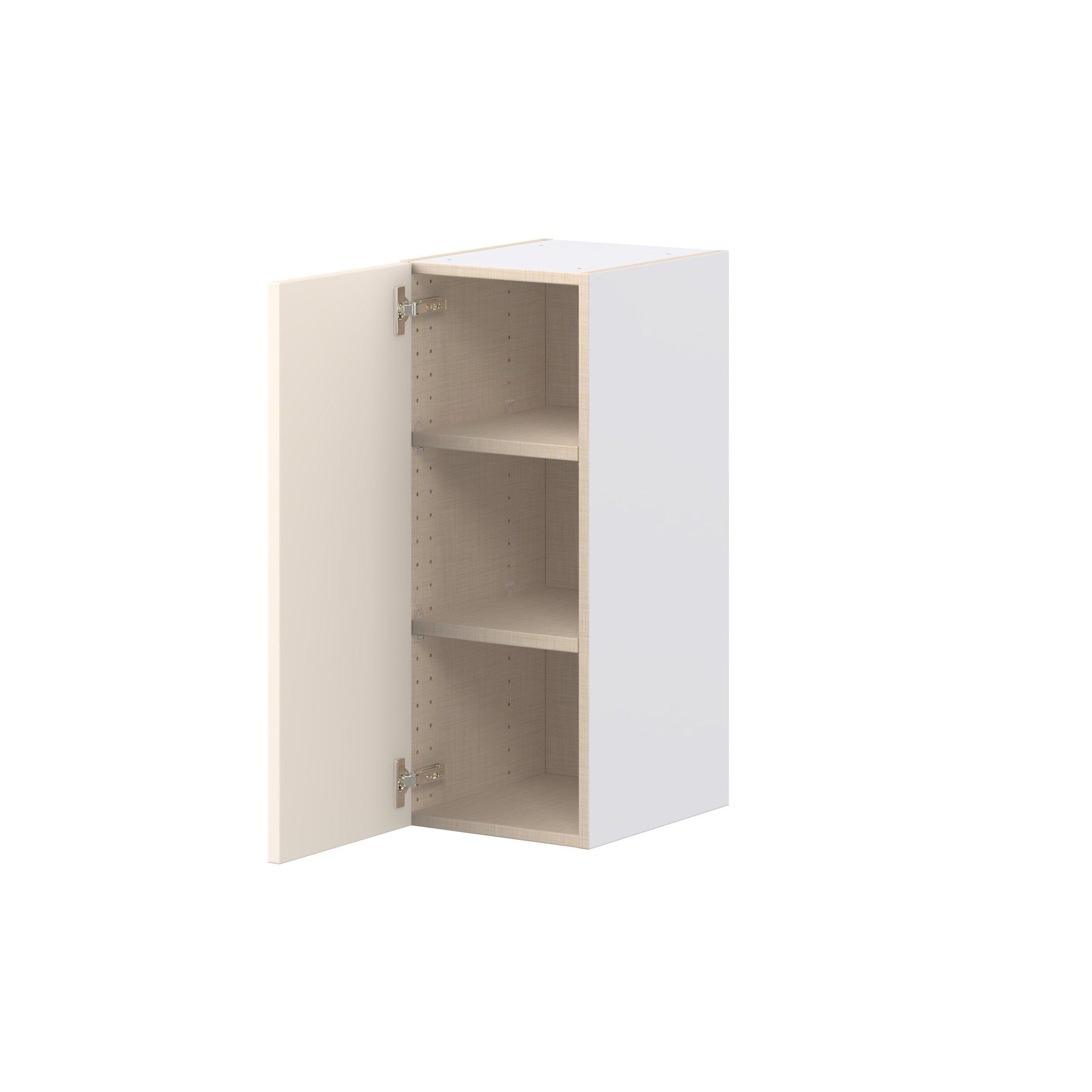 Linden 12 in. Painted Washed Linen Door Wall Cabinet