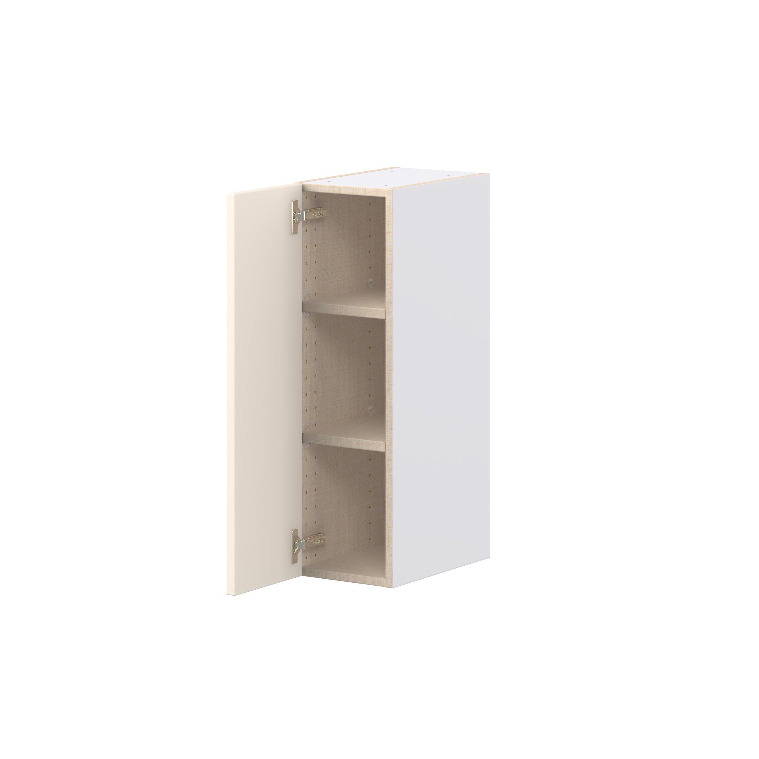 Linden 9 in. Painted Washed Linen Door Wall Cabinet